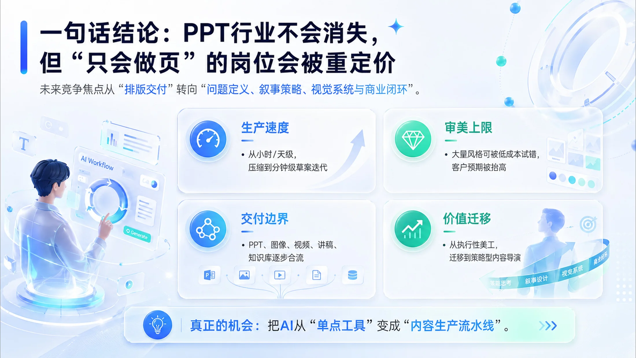 轻氧科技风格AI演示对PPT从业者影响与转型 - 预览图1