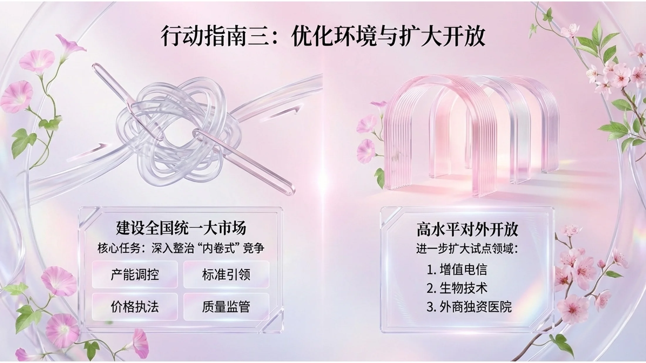 C4D立体桃花风格政府工作报告PPT - 预览图8