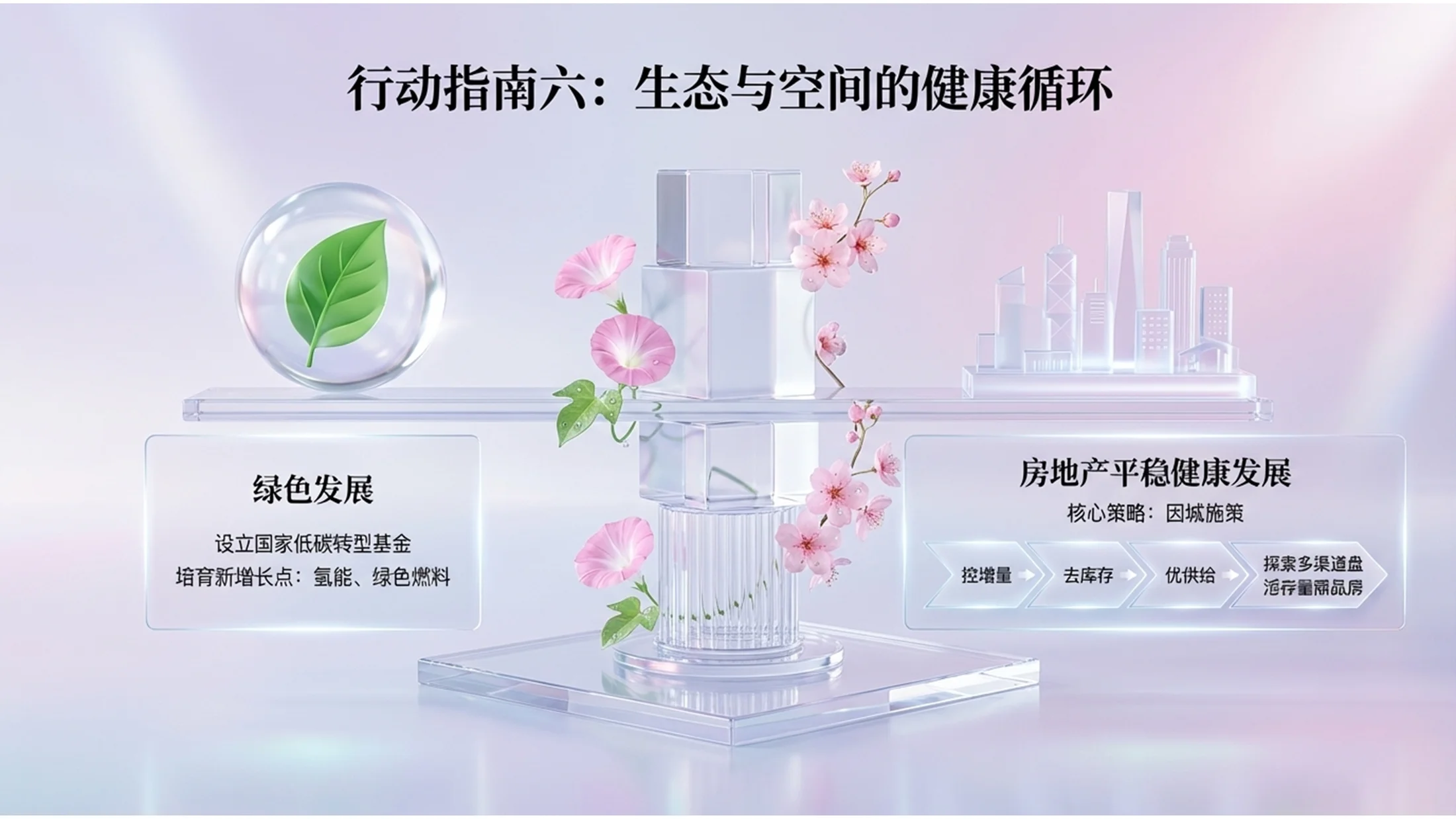 C4D立体桃花风格政府工作报告PPT - 预览图10