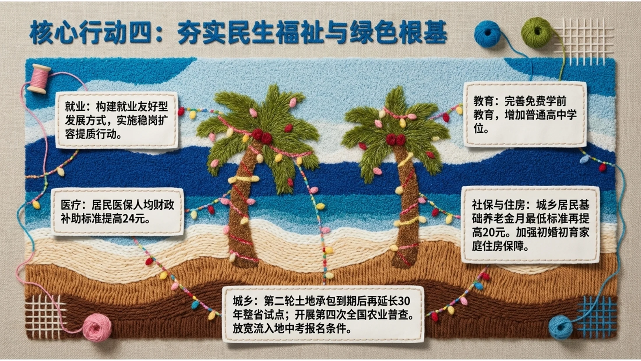 毛线编织创意政府工作报告PPT - 预览图10