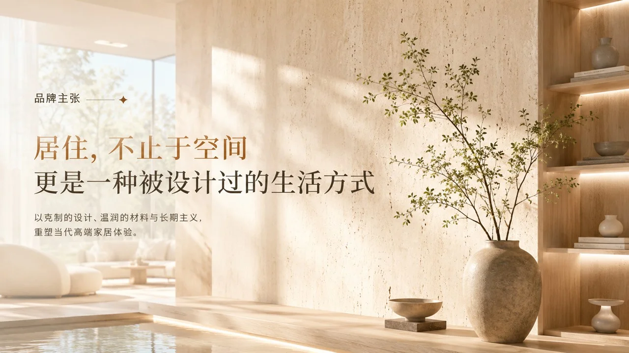 living高端家居品牌发布会PPT - 预览图1