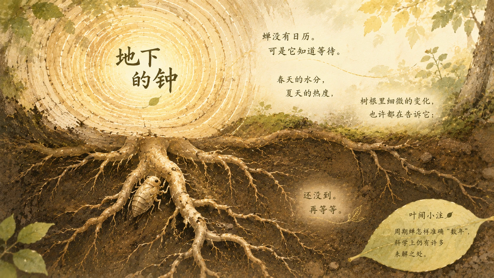 一生·蝉｜自然绘本风生命故事PPT - 预览图6