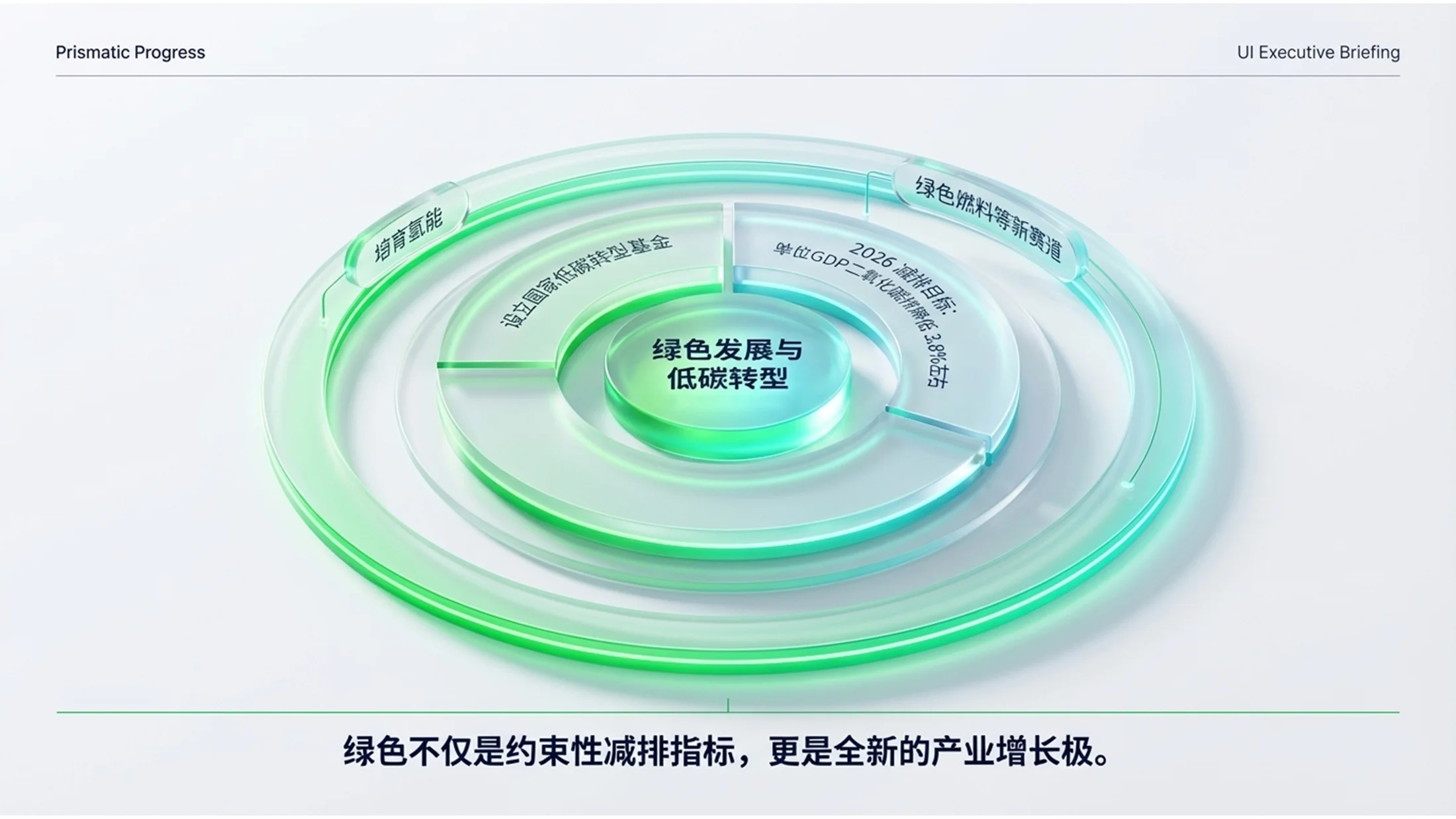 七彩玻璃C4D渲染通透磨砂玻璃政府工作报告PPT - 预览图9