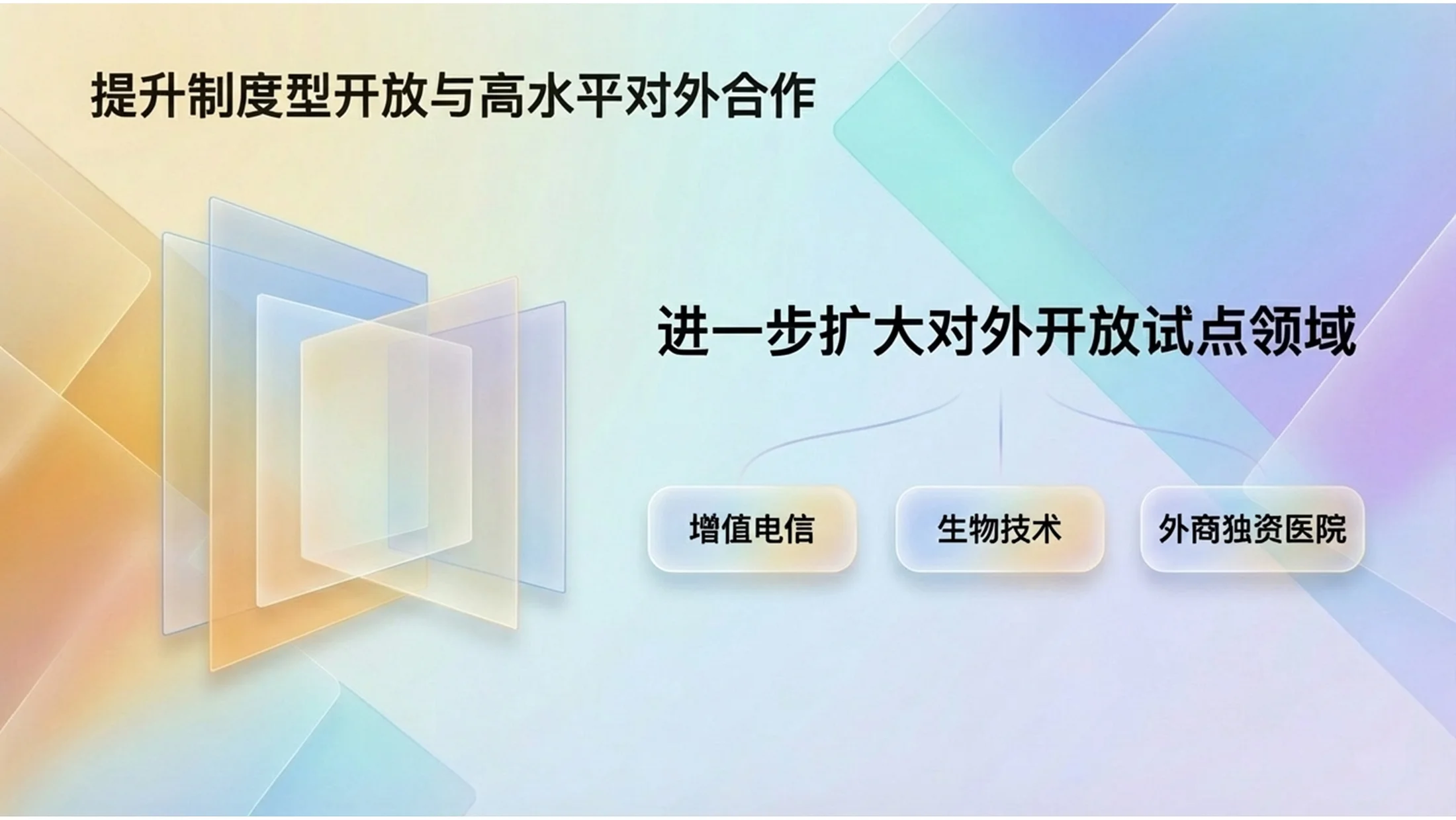 橙紫渐变玻璃科技政府工作报告PPT - 预览图9
