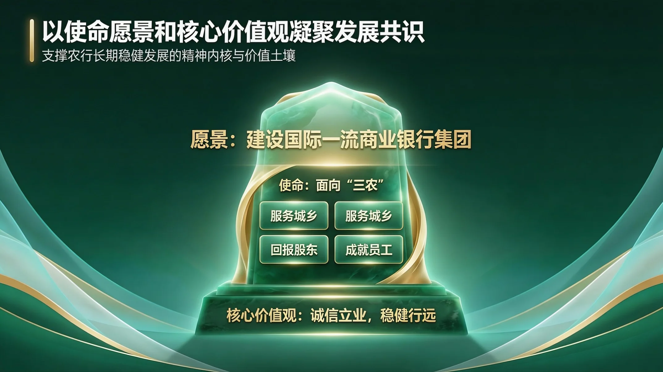 青绿通透战略型｜中国农业银行企业简介PPT - 预览图9