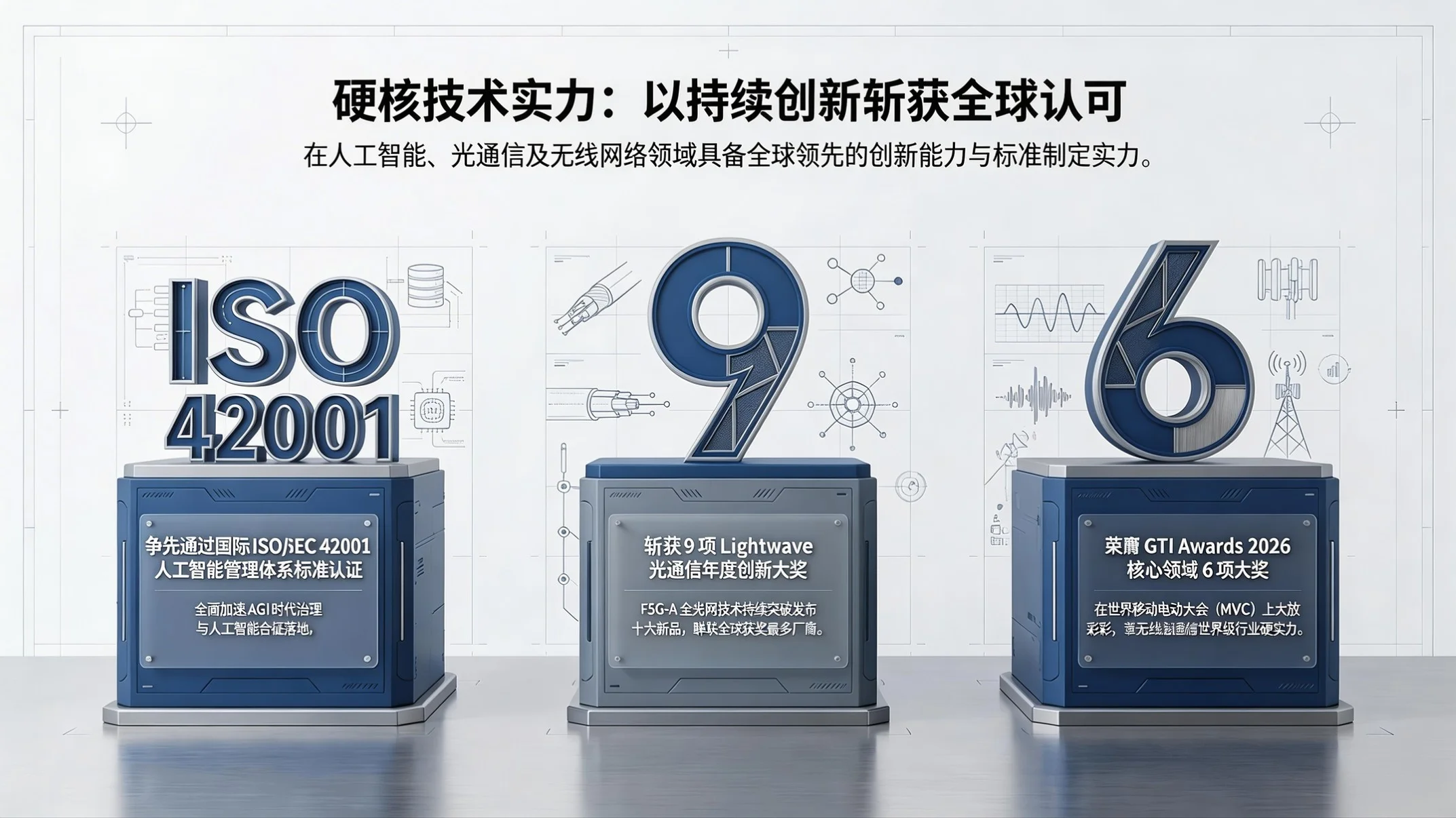 蓝灰金属架构型｜华为企业合作与数字赋能汇报PPT - 预览图3