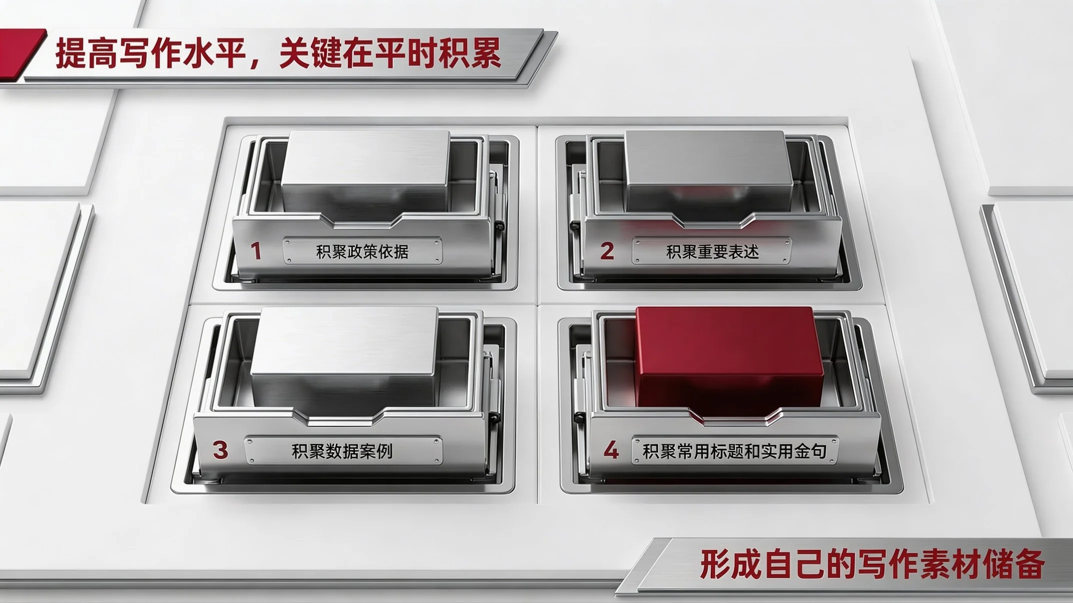 红白质感型｜公文写作质量与效率提升培训PPT - 预览图14