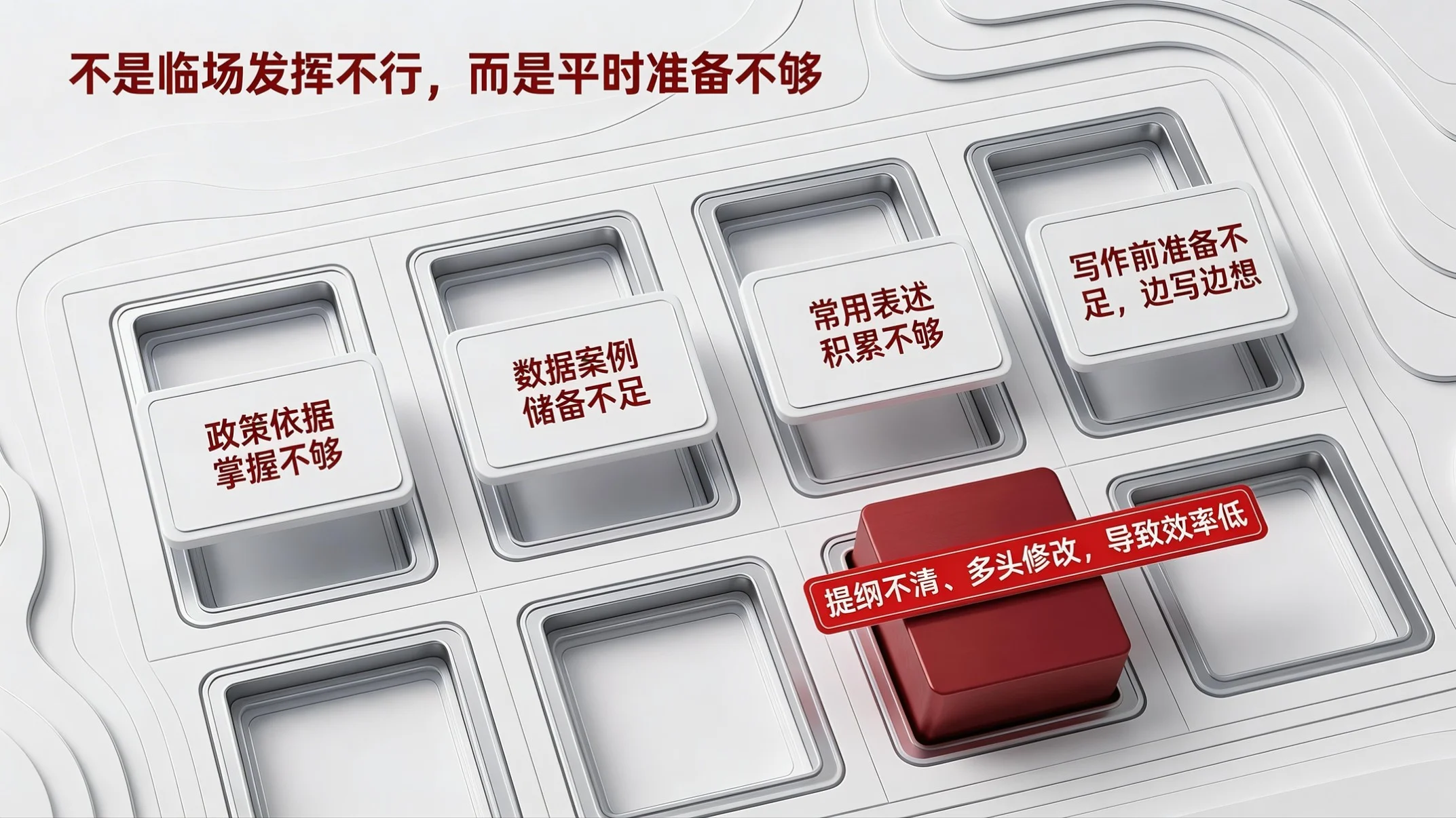 红白质感型｜公文写作质量与效率提升培训PPT - 预览图5