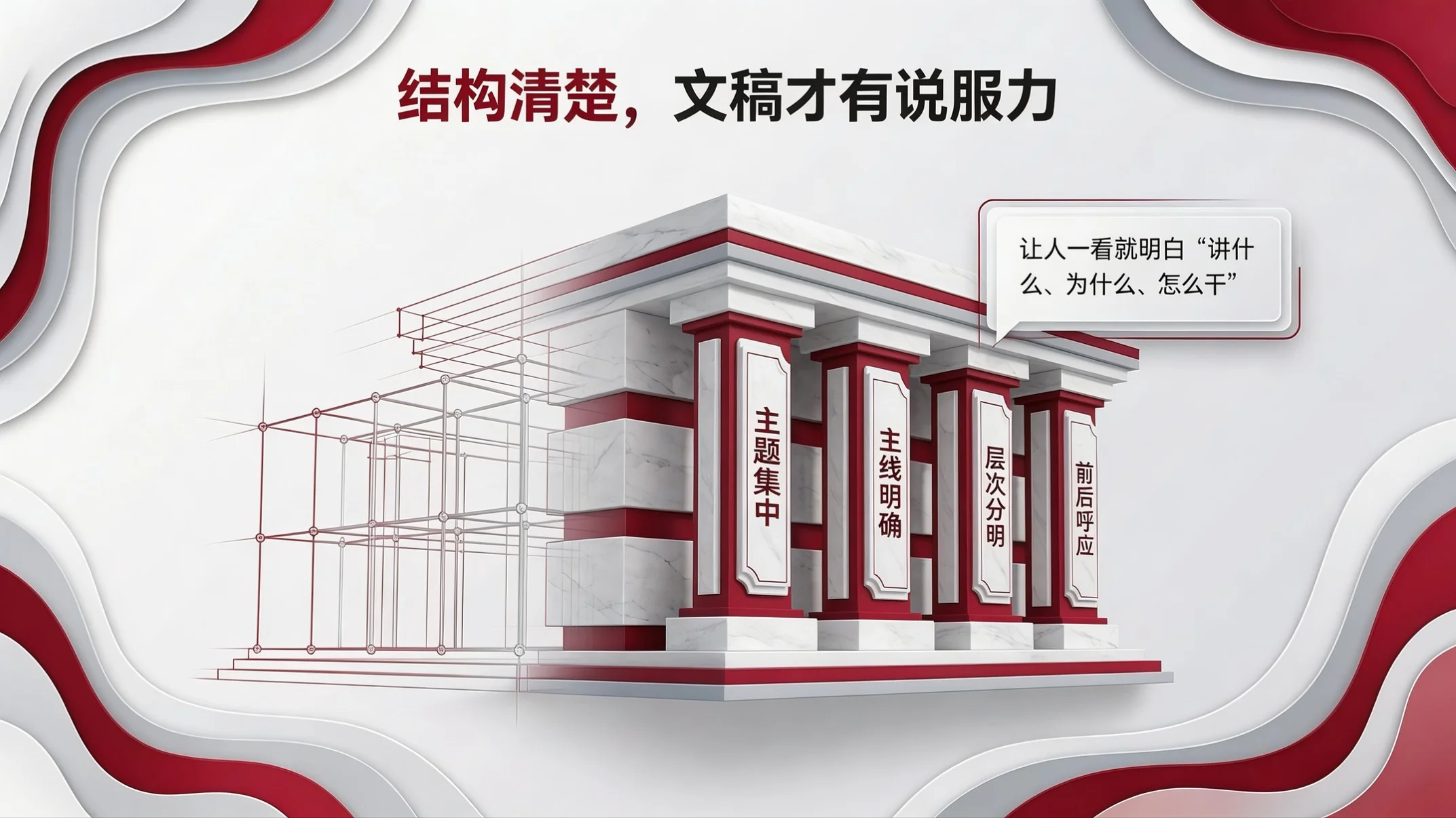 红白质感型｜公文写作质量与效率提升培训PPT - 预览图7