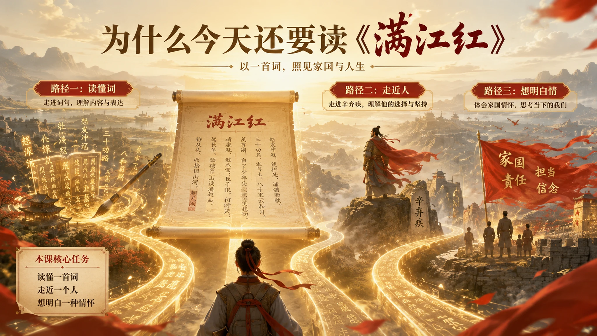 古诗与故事_满江红【CG风格】2K - 预览图1