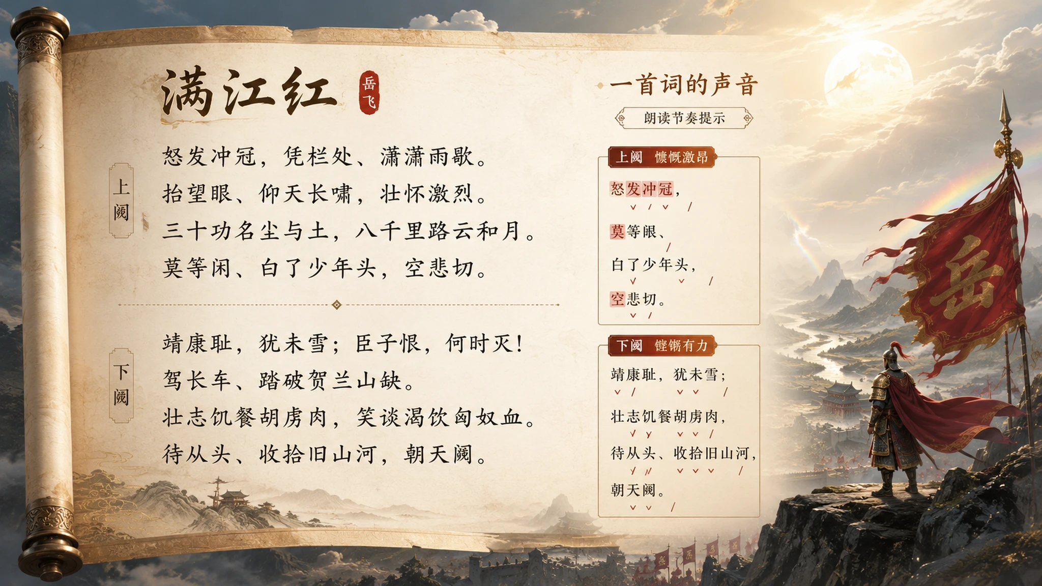 古诗与故事_满江红【CG风格】2K - 预览图3
