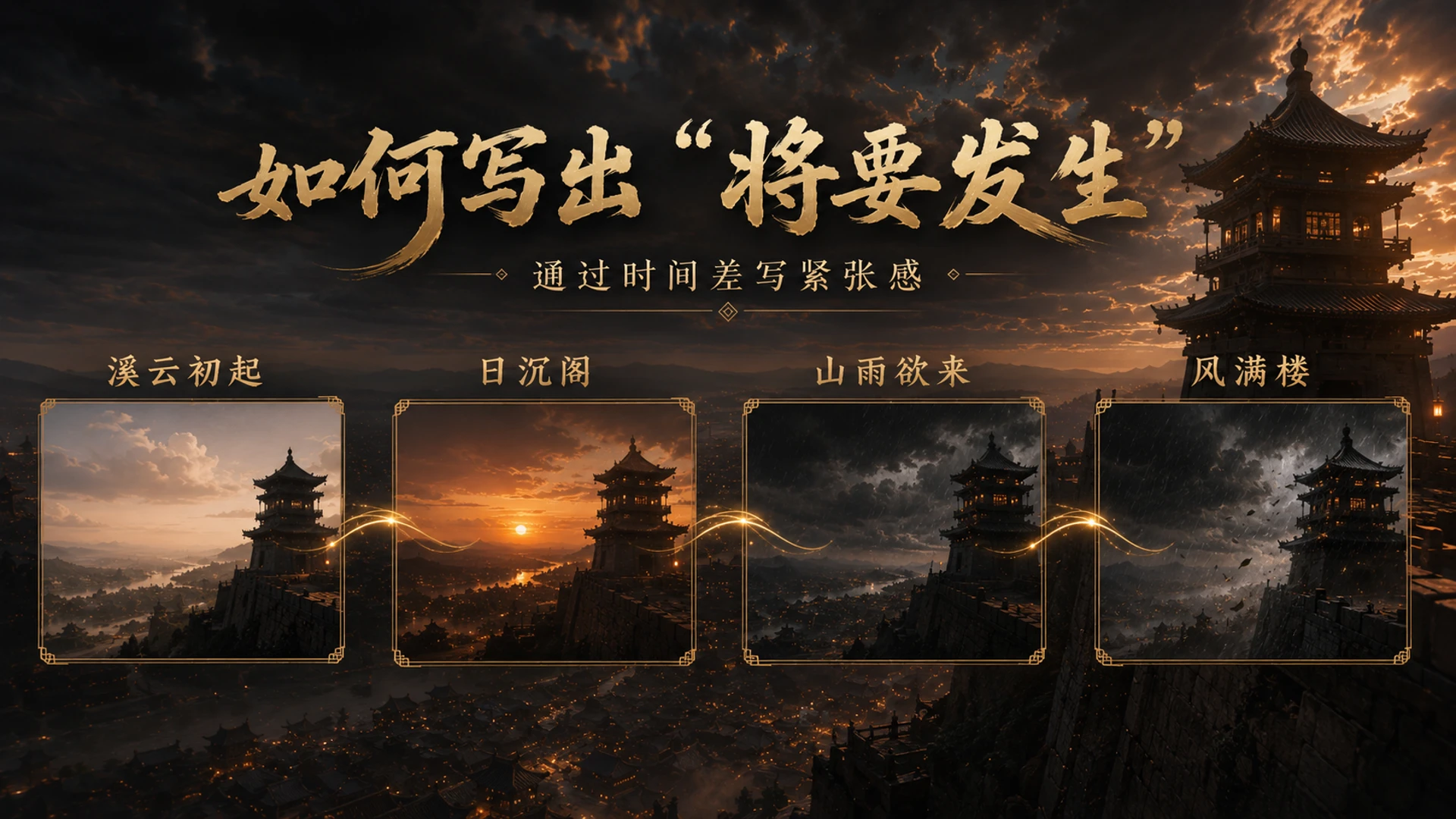 古诗与故事——咸阳城东楼【CG风格】2K - 预览图12