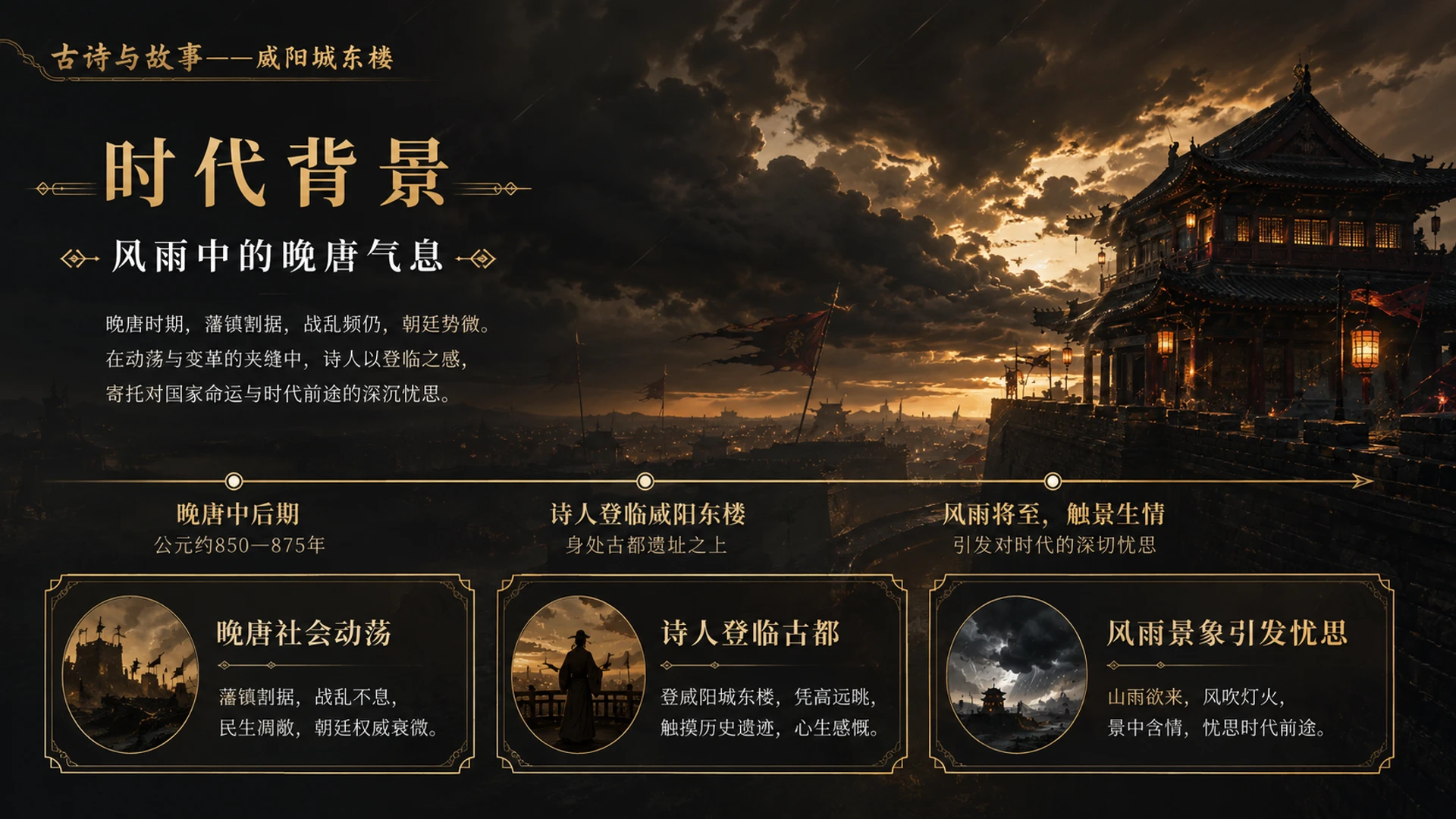 古诗与故事——咸阳城东楼【CG风格】2K - 预览图6