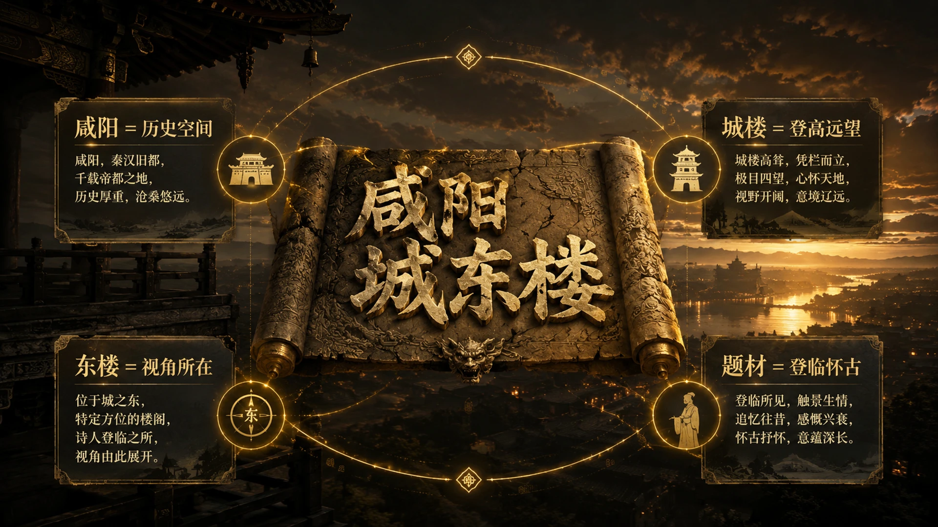 古诗与故事——咸阳城东楼【CG风格】2K - 预览图7