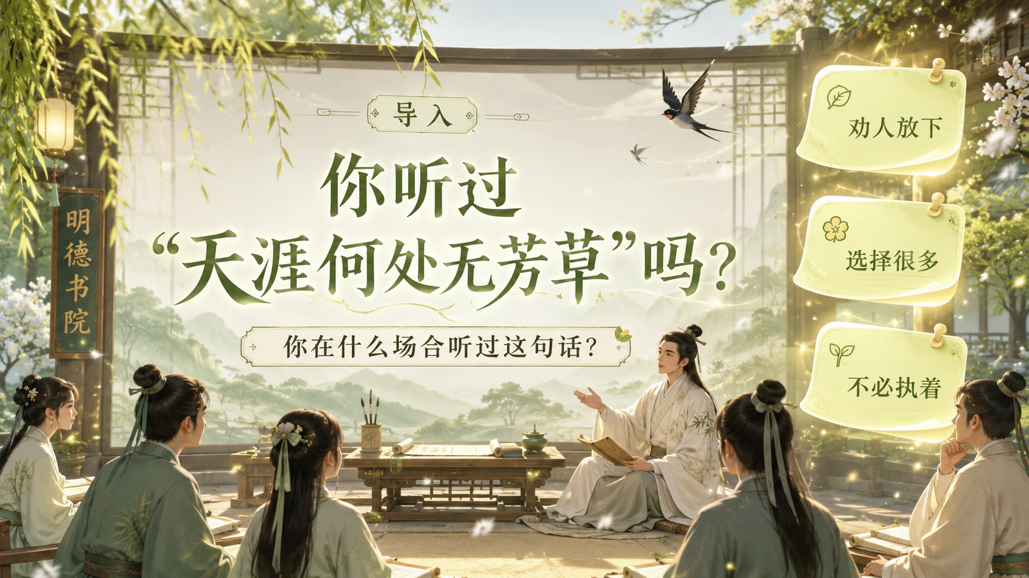 古诗与故事——蝶恋花春景【CG风格】2K - 预览图1