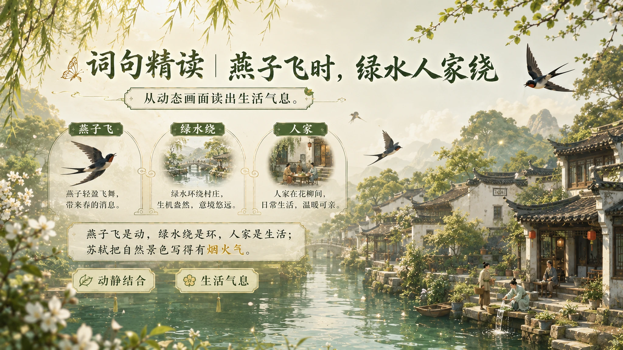 古诗与故事——蝶恋花春景【CG风格】2K - 预览图12