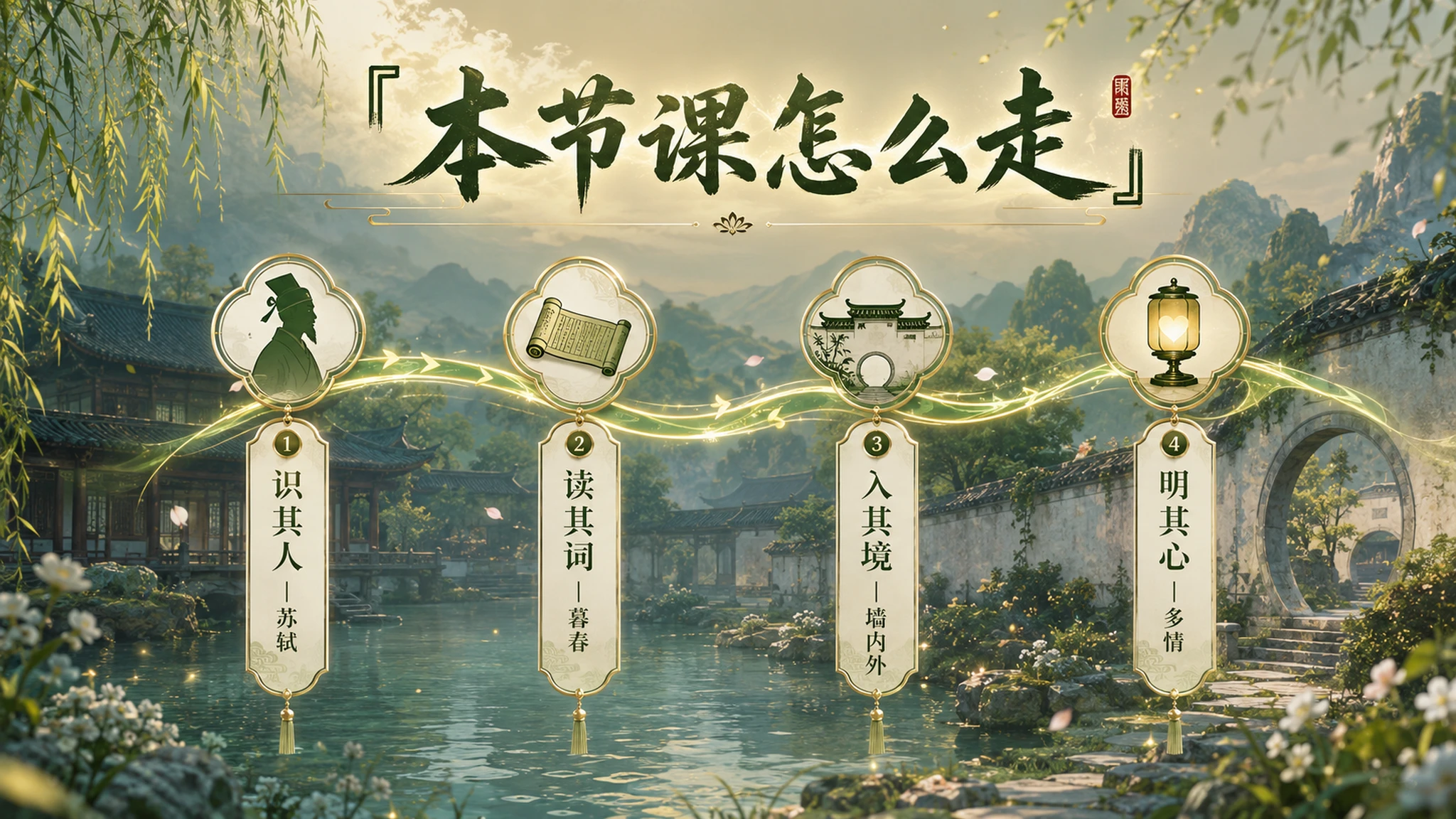 古诗与故事——蝶恋花春景【CG风格】2K - 预览图3
