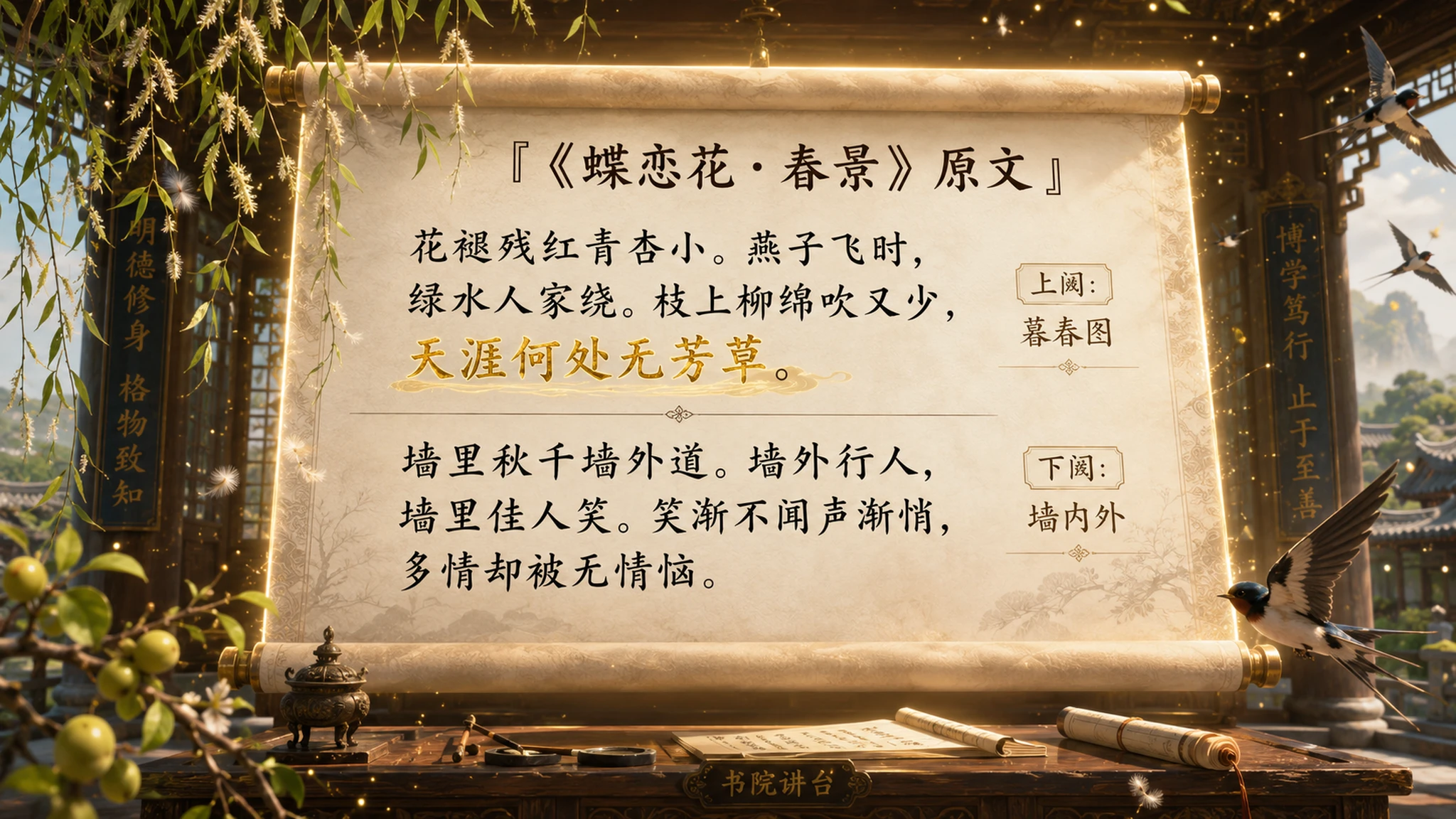 古诗与故事——蝶恋花春景【CG风格】2K - 预览图4