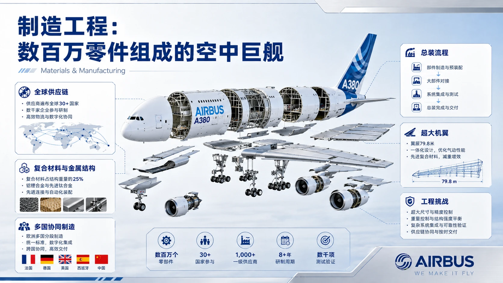 万物知识图鉴——A380大飞机【4K】 - 预览图7