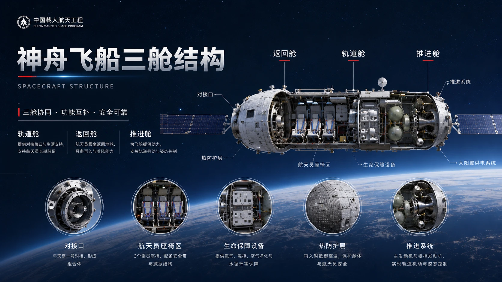 万物知识图鉴——神舟十号载人飞船【4K】 - 预览图3