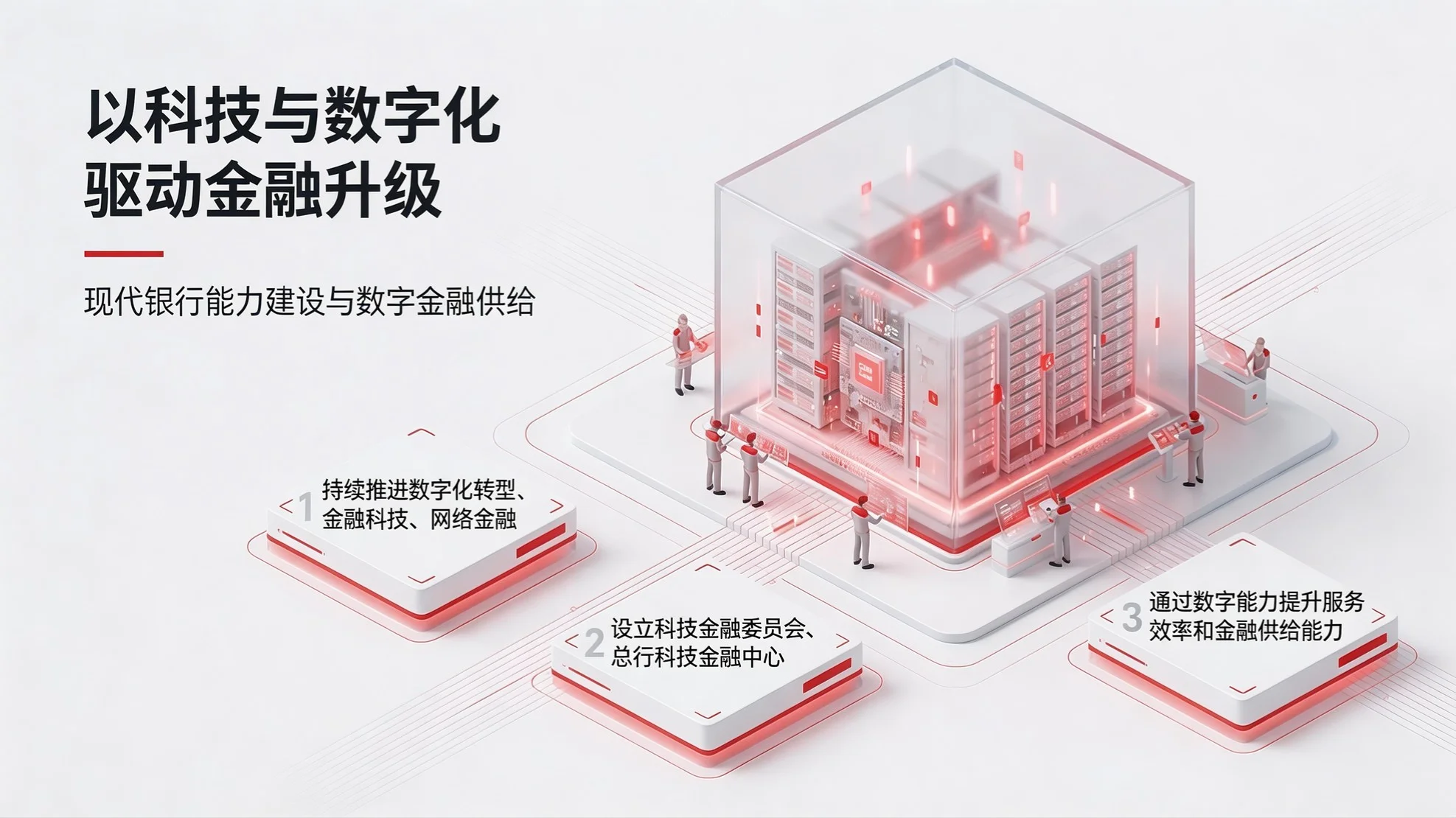 红白极简金融战略型｜中国工商银行企业介绍PPT - 预览图7