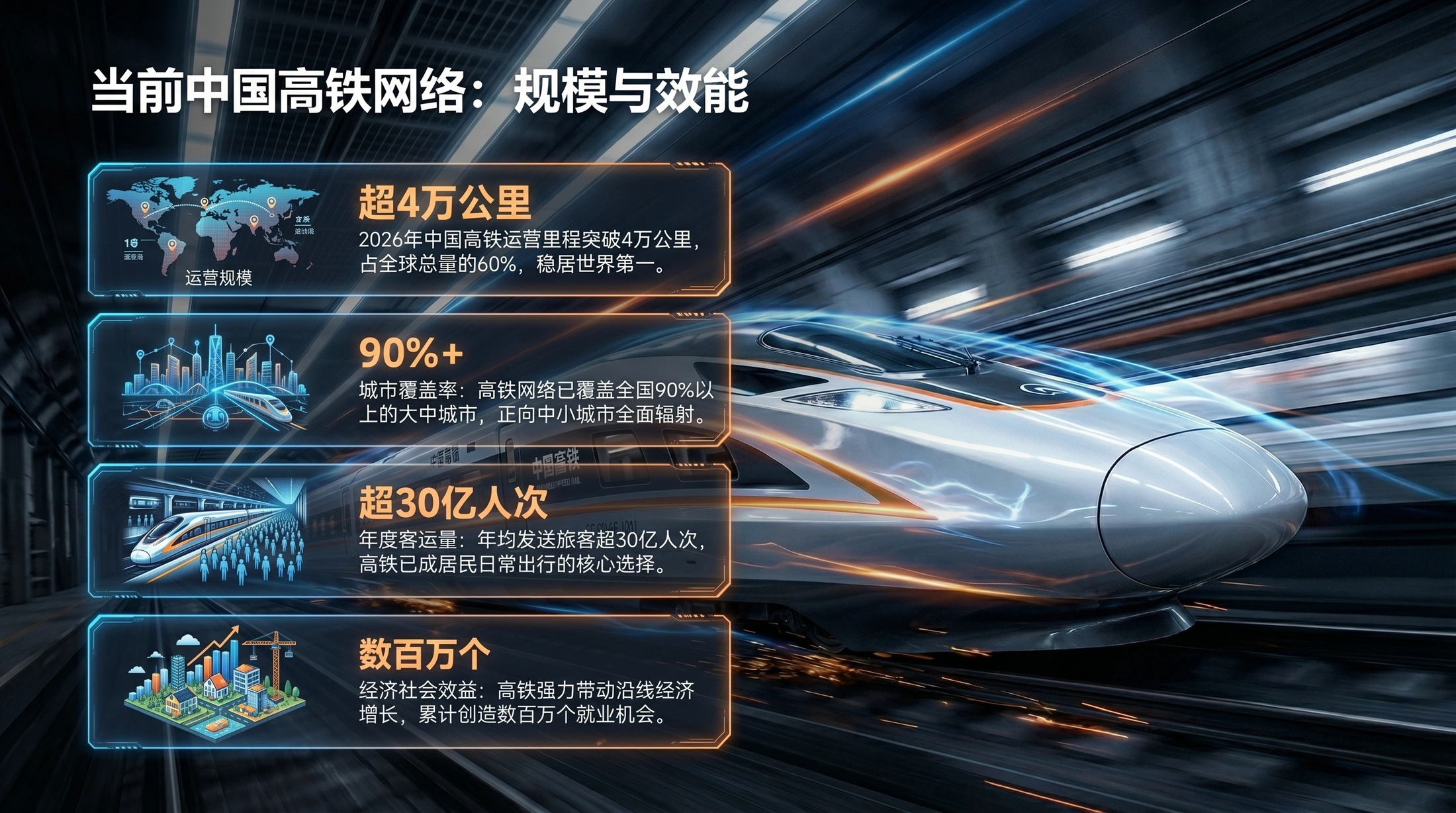 蓝橙疾速科技型｜中国高铁发展与未来规划PPT - 预览图2