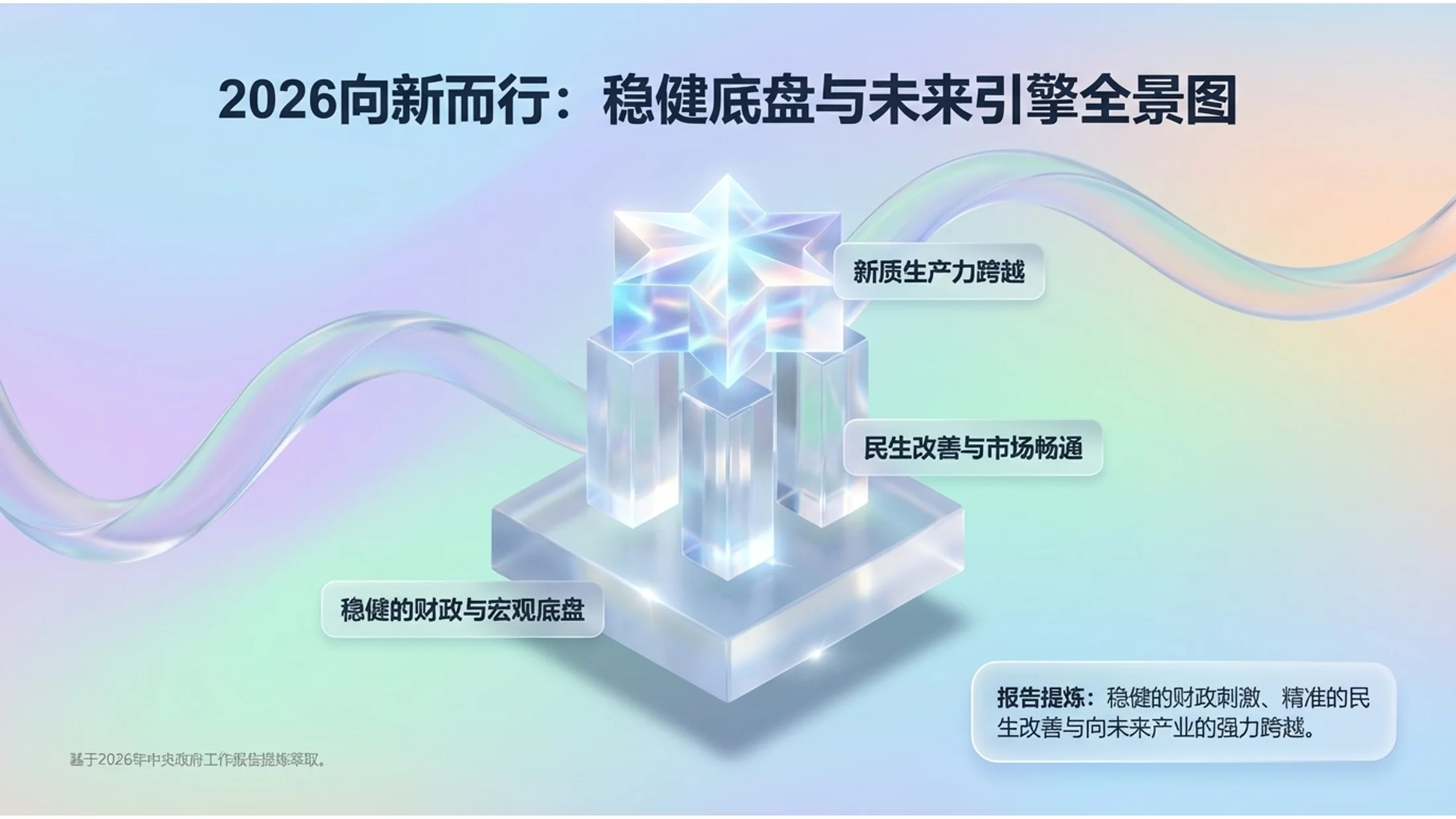 微软3D玻璃Fluent设计风格政府工作报告PPT - 预览图9