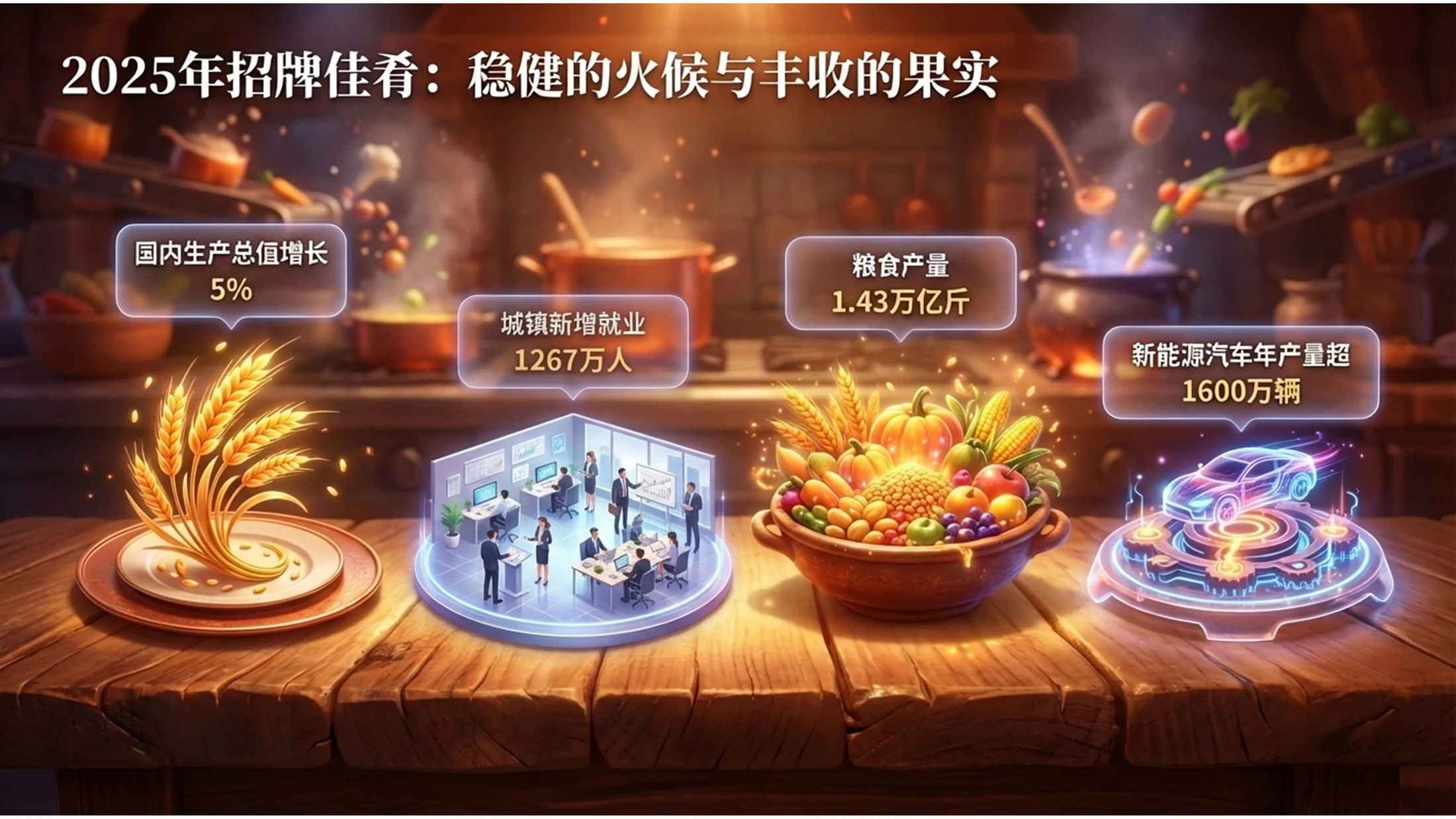 皮克斯动画风格大厨政府工作报告PPT - 预览图1