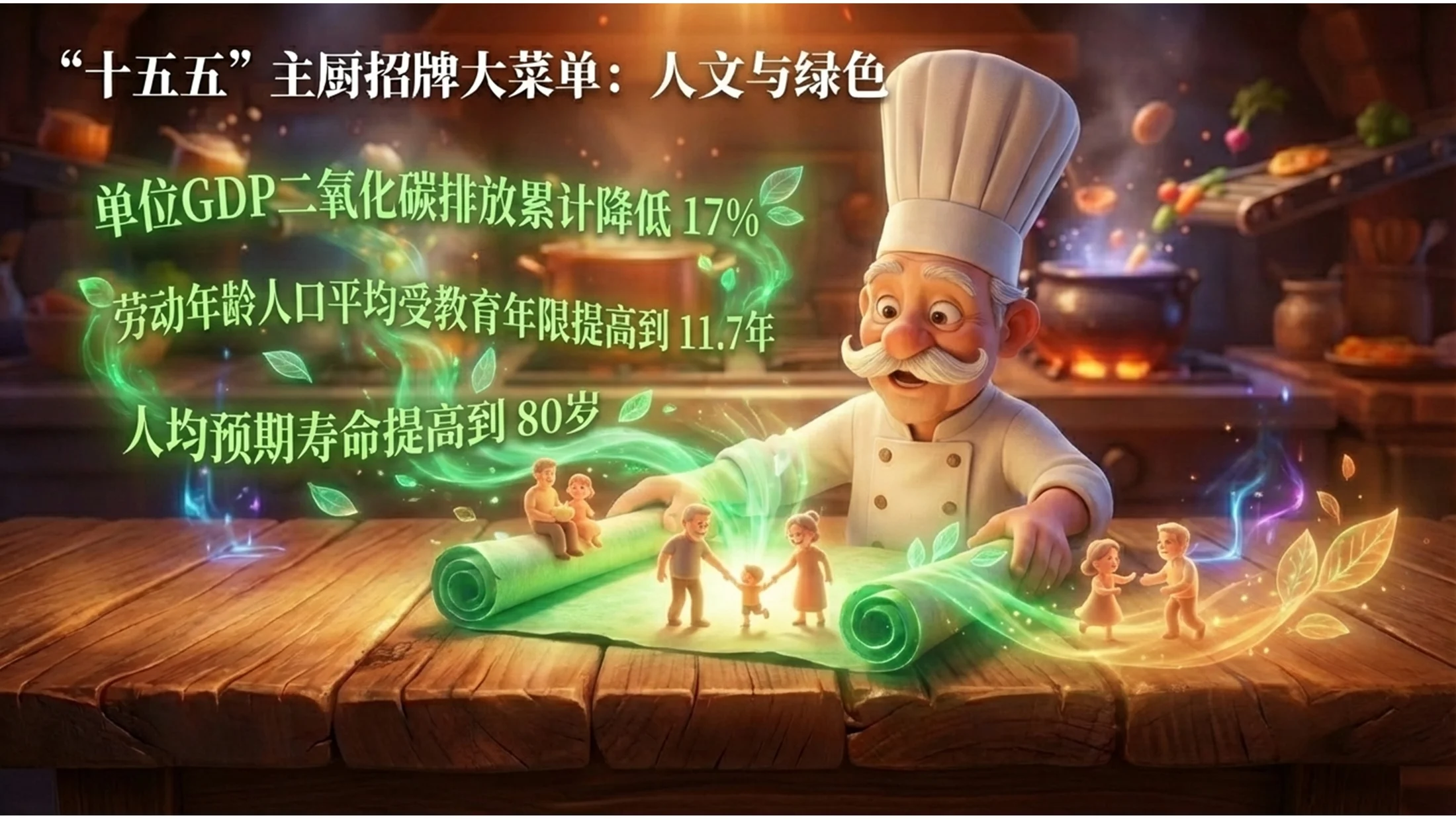 皮克斯动画风格大厨政府工作报告PPT - 预览图4