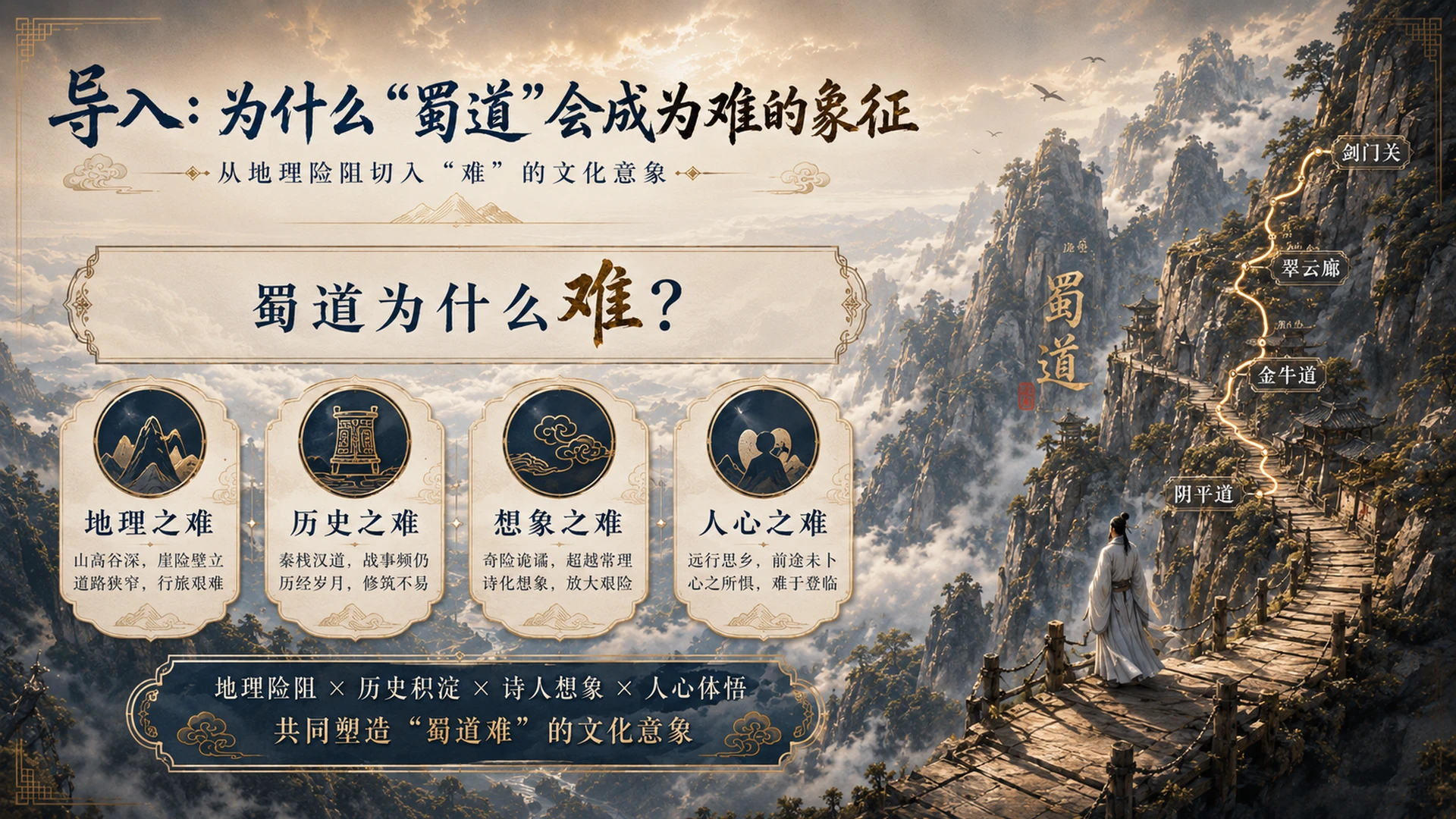 古诗与故事——蜀道难【CG风格】2K - 预览图2