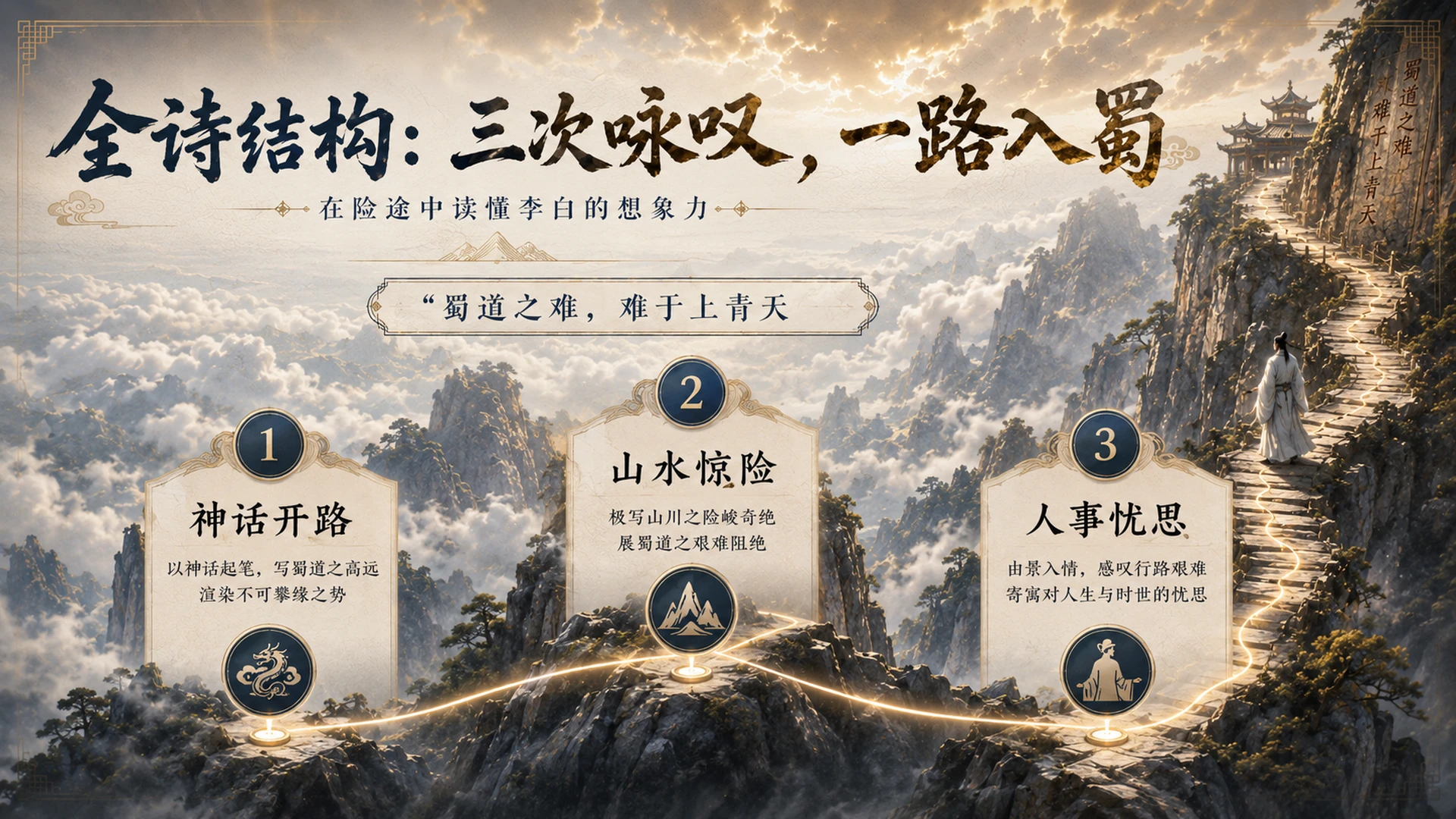 古诗与故事——蜀道难【CG风格】2K - 预览图5