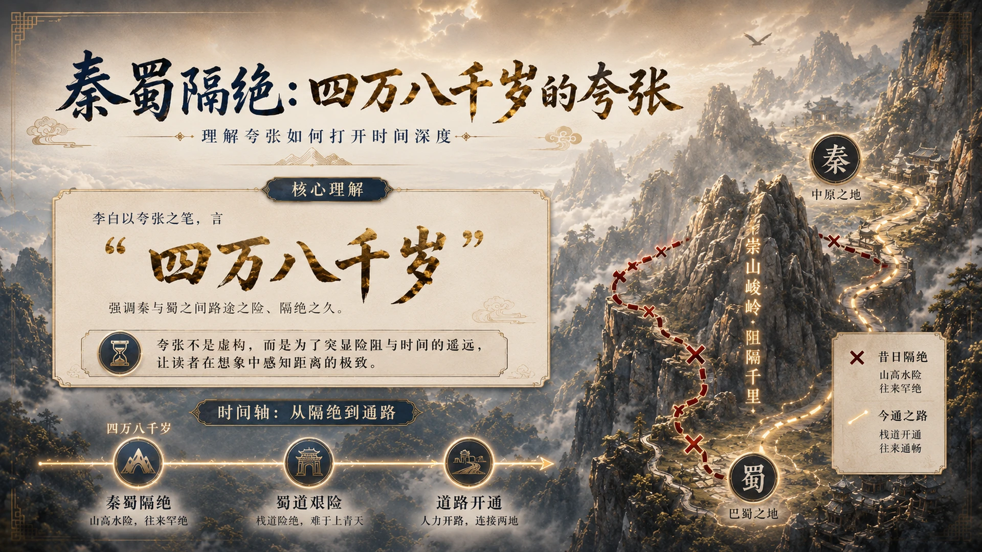 古诗与故事——蜀道难【CG风格】2K - 预览图7