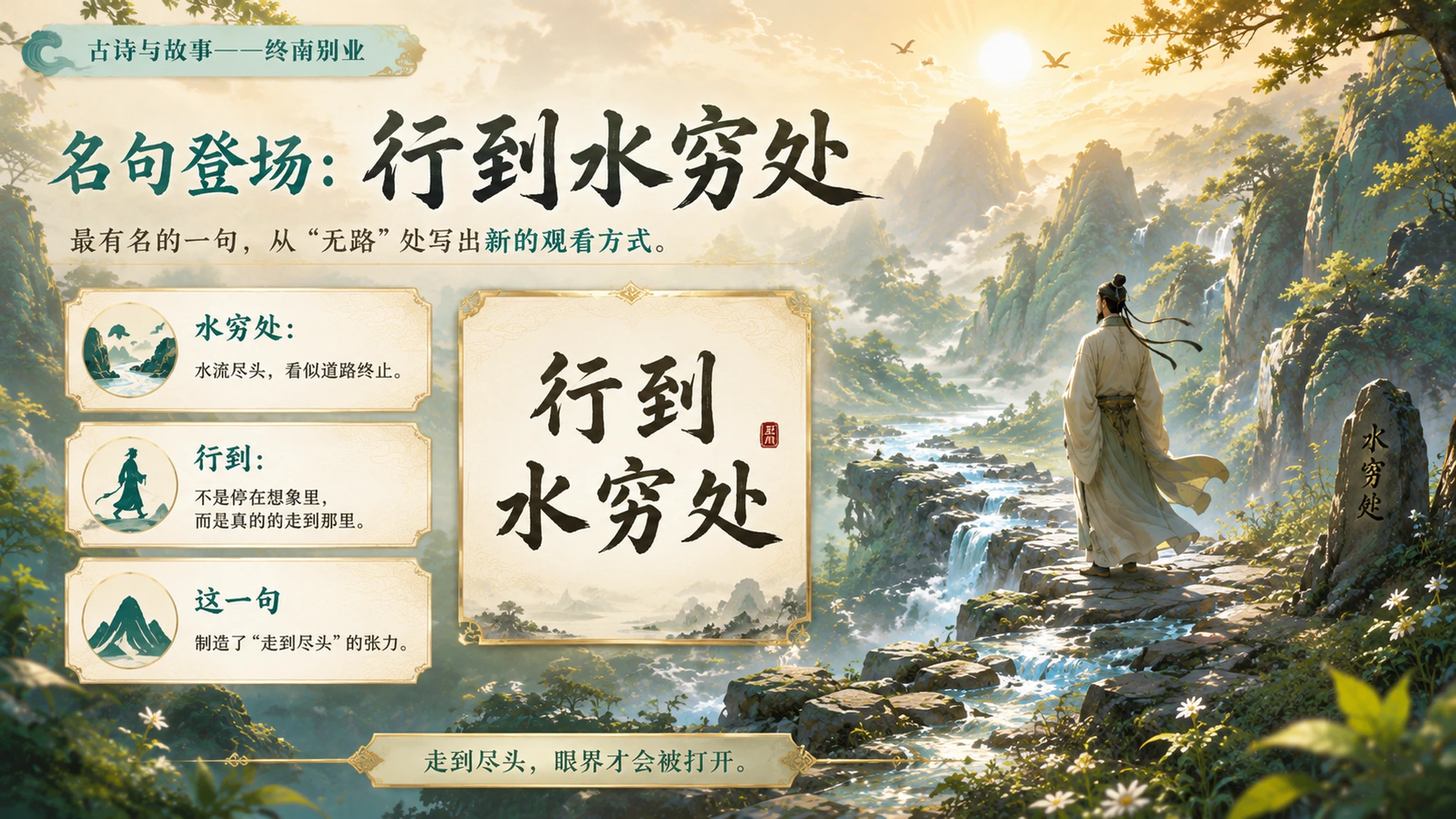古诗与故事——终南别业【CG风格】2K - 预览图11