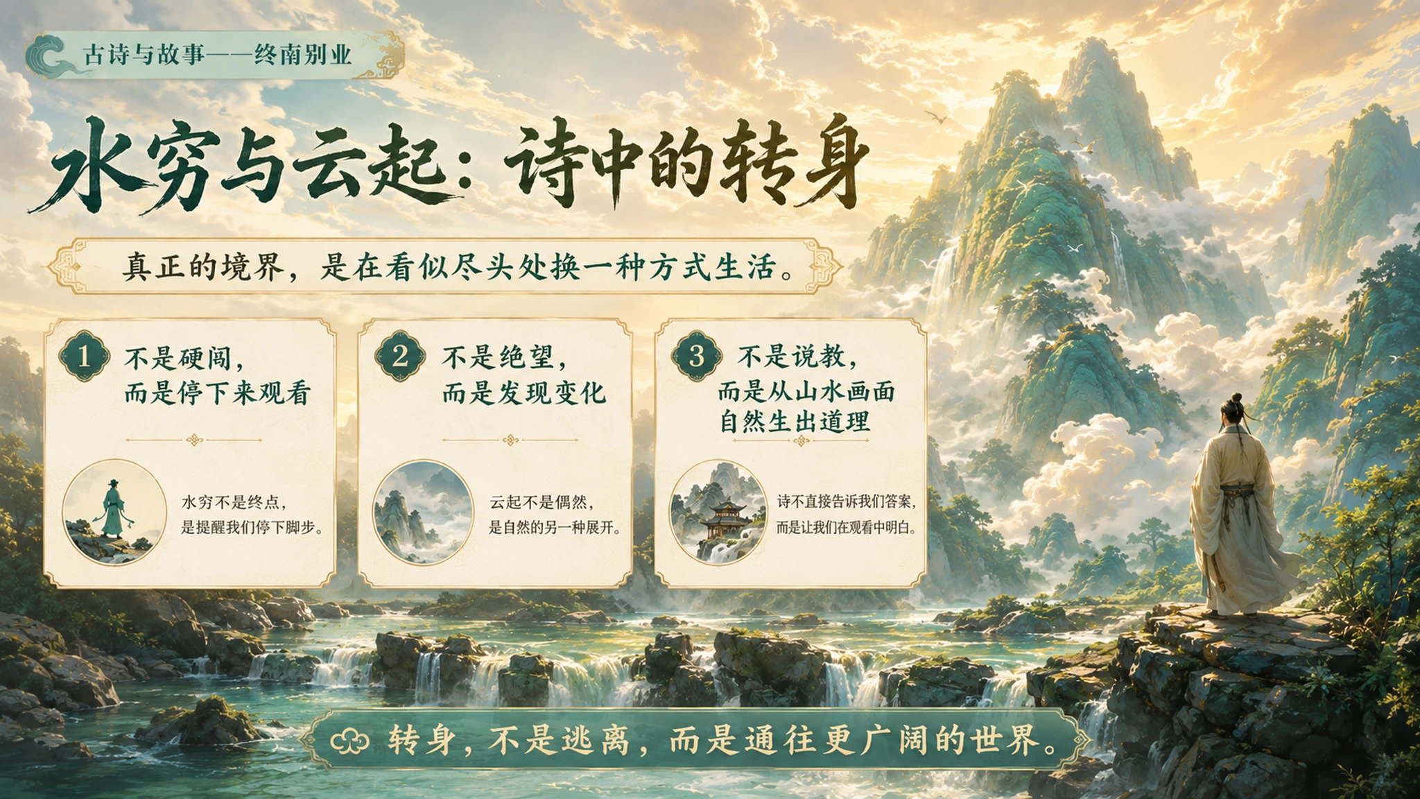 古诗与故事——终南别业【CG风格】2K - 预览图13