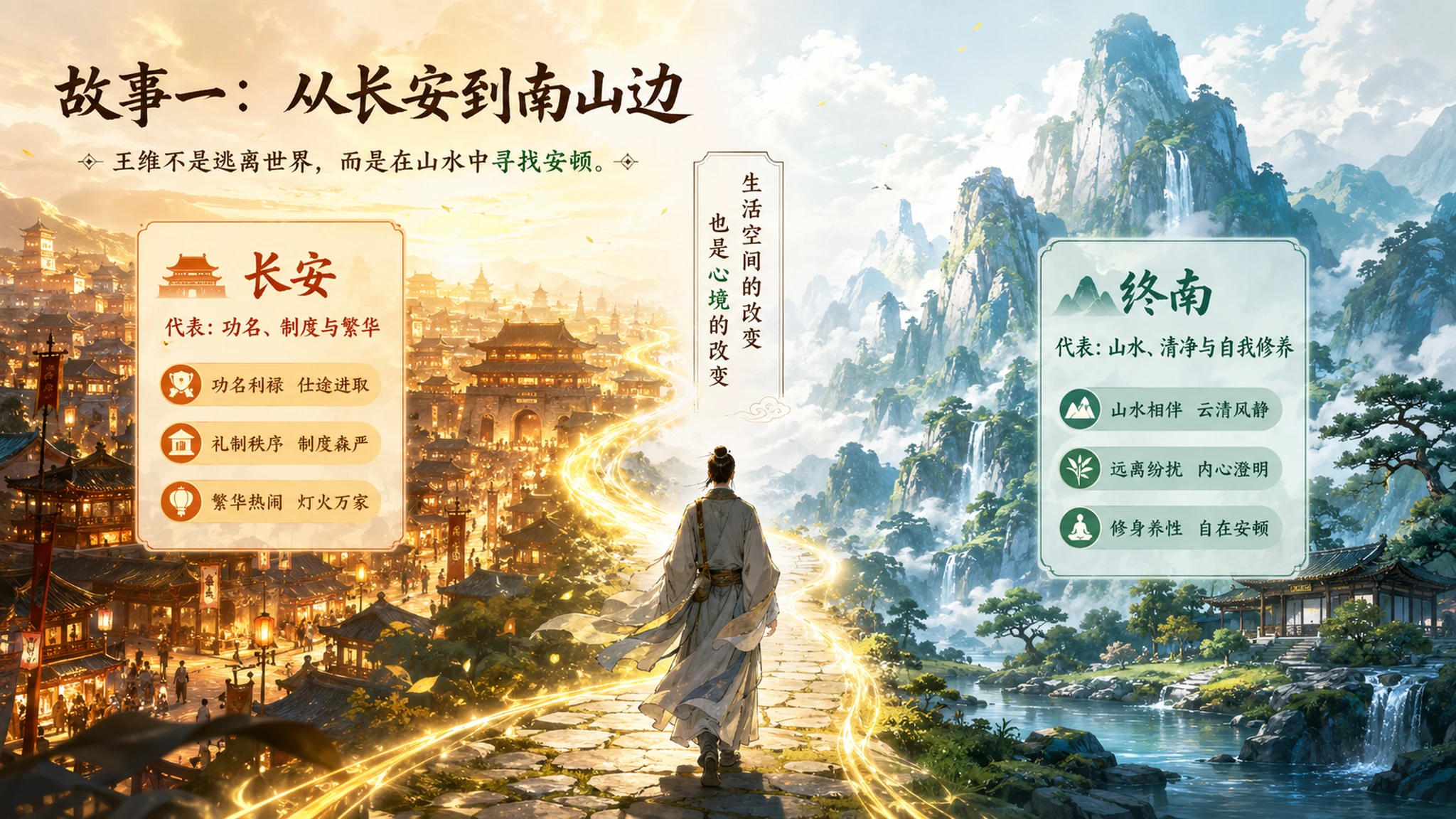 古诗与故事——终南别业【CG风格】2K - 预览图8