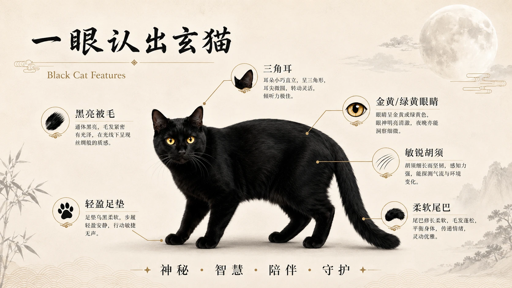 万物知识图鉴——玄猫【4k浅色】 - 预览图1