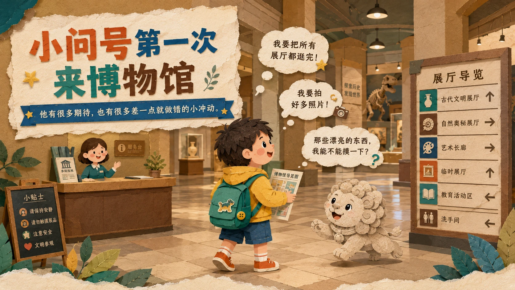 嘘，展品在睡觉｜博物馆⽂明参观指南 PPT - 预览图1