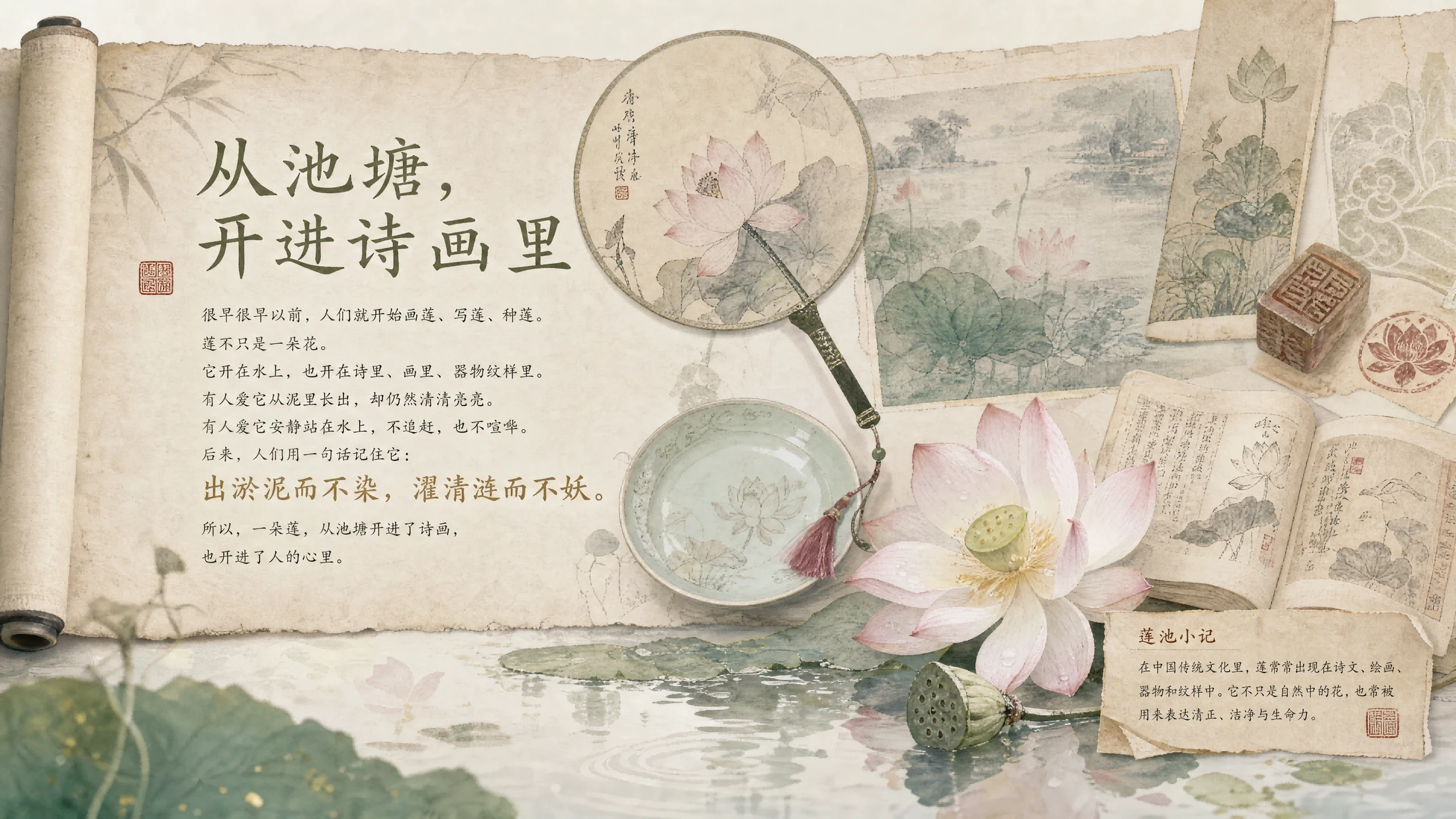 一生·莲｜自然绘本风生命故事PPT - 预览图15