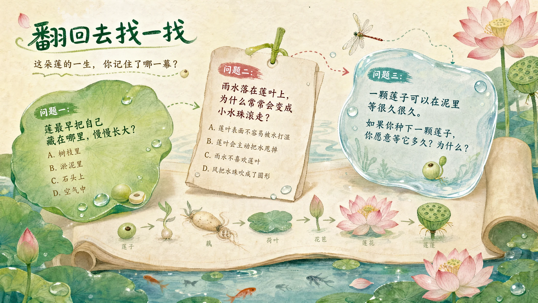 一生·莲｜自然绘本风生命故事PPT - 预览图16