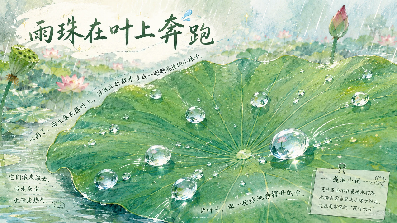 一生·莲｜自然绘本风生命故事PPT - 预览图7