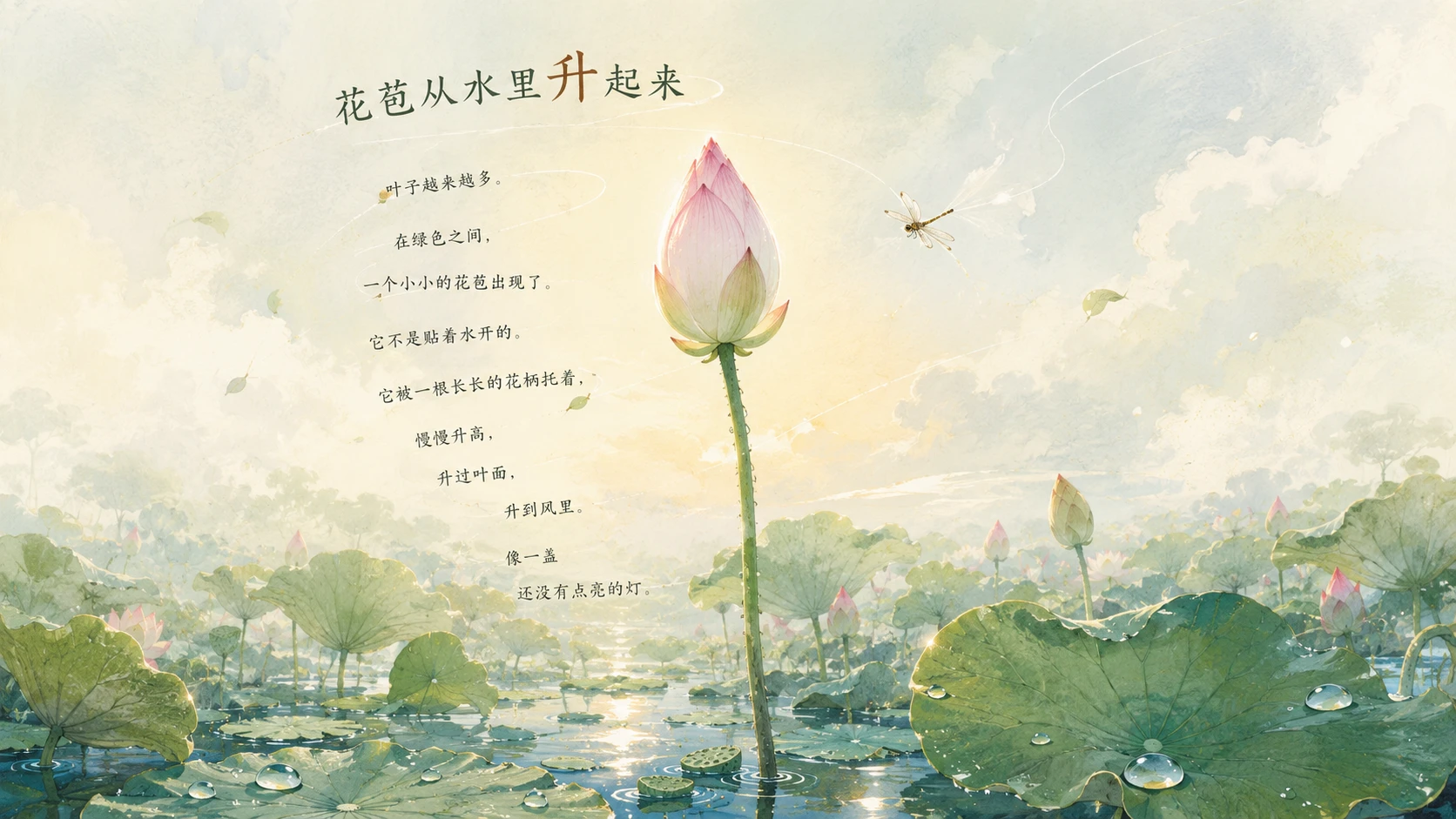 一生·莲｜自然绘本风生命故事PPT - 预览图8