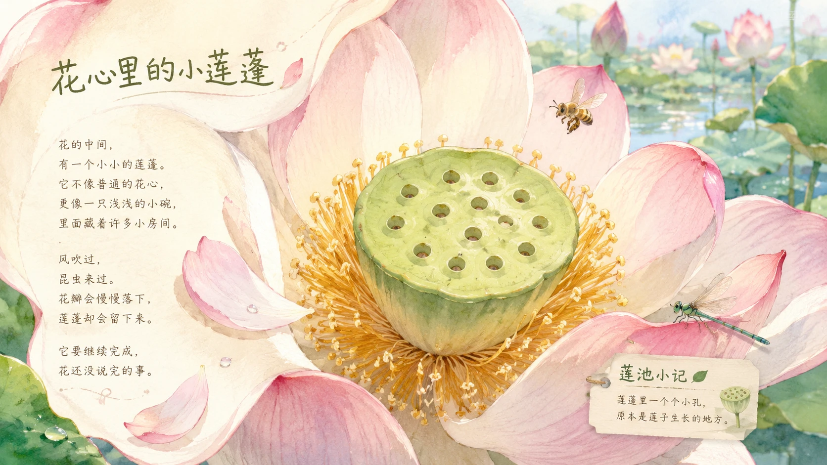 一生·莲｜自然绘本风生命故事PPT - 预览图10