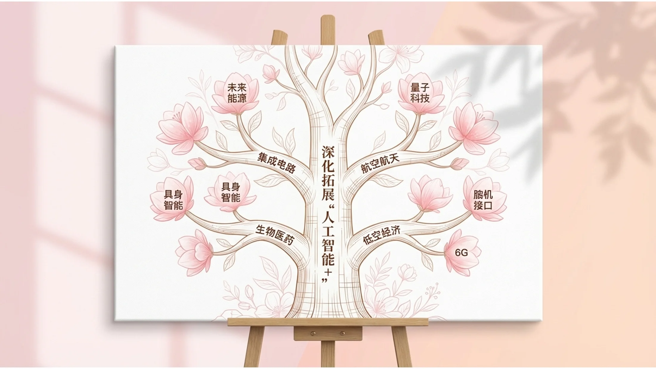 粉色温馨长阴影桃花政府工作报告PPT - 预览图7