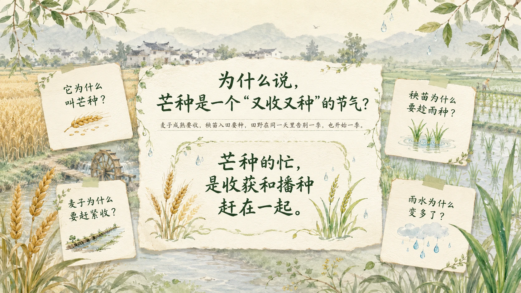 节气有知·芒种｜为什么说芒种又收又种？ - 预览图1