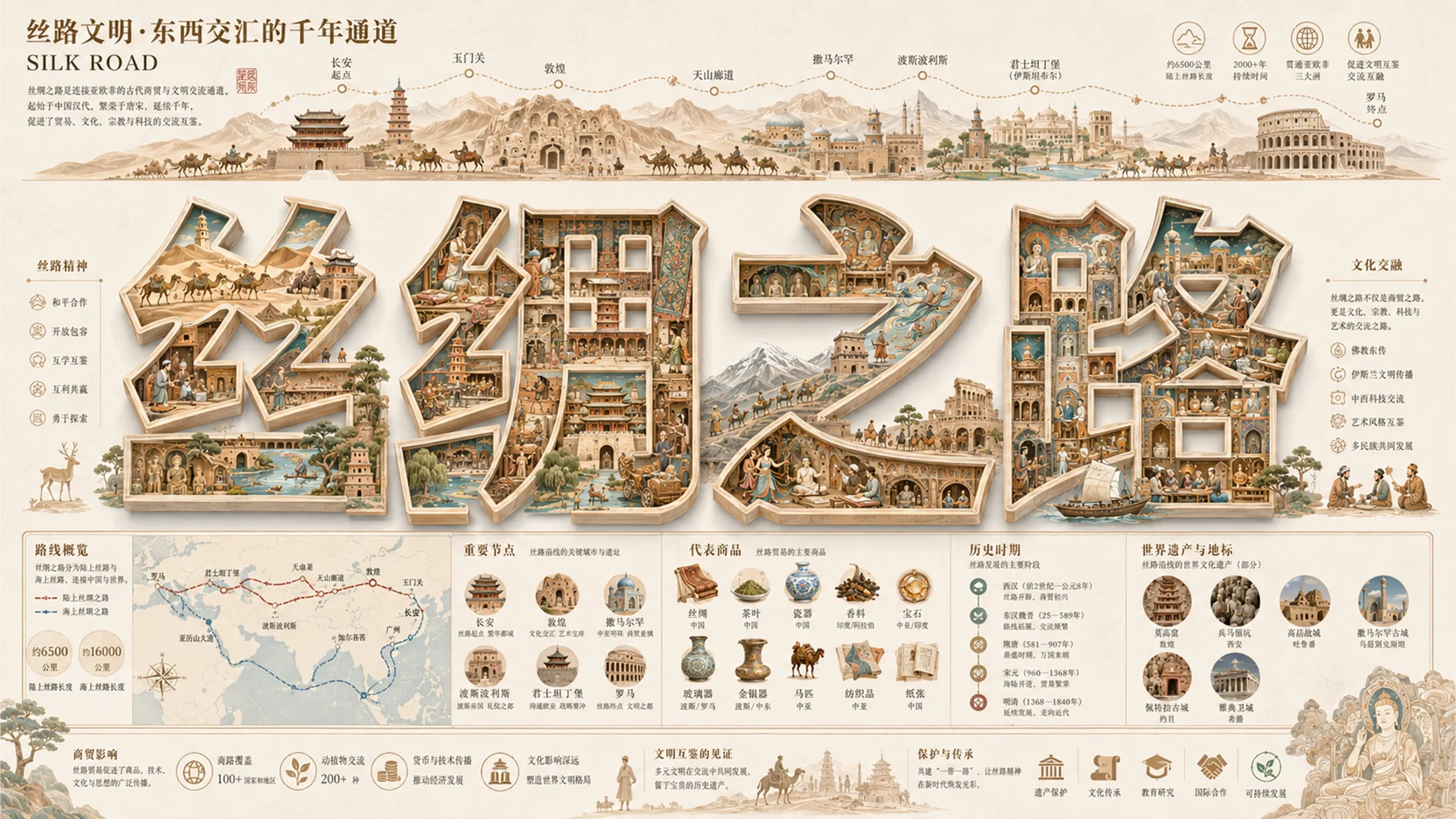 立体字大美中国地标视觉档案PPT - 预览图14