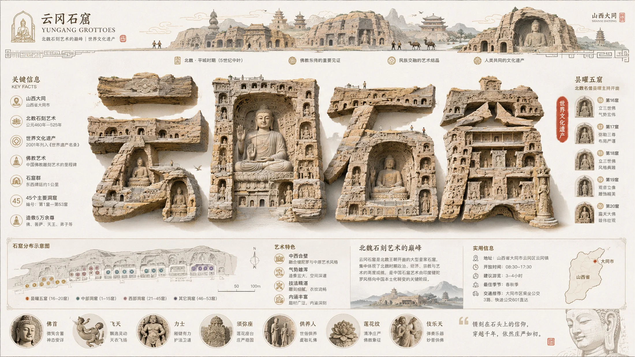 立体字大美中国地标视觉档案PPT - 预览图17