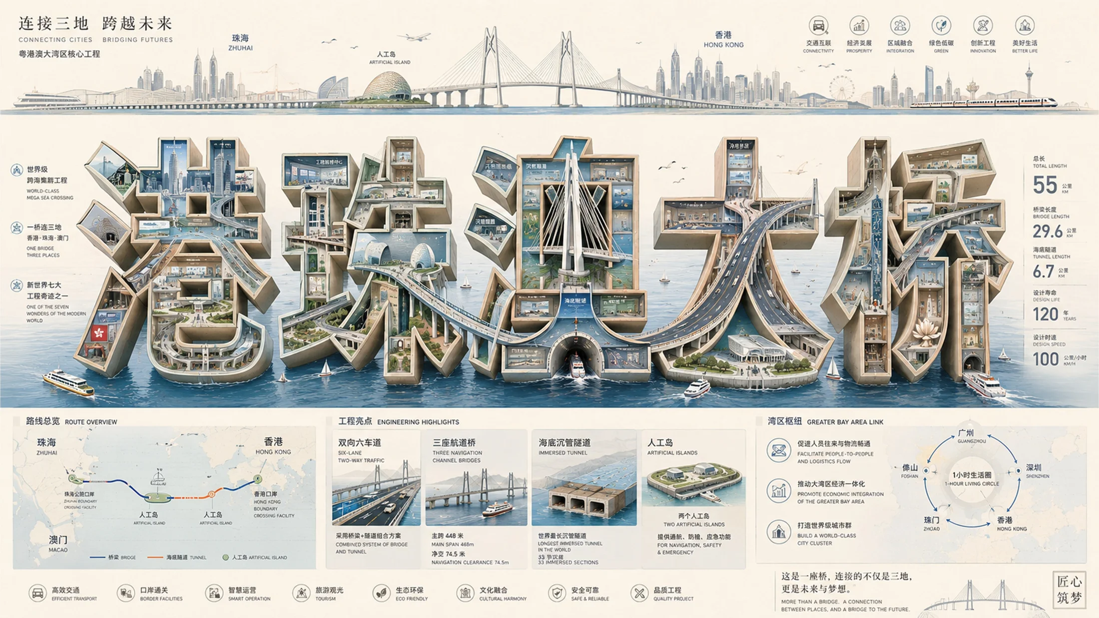 立体字大美中国地标视觉档案PPT - 预览图5