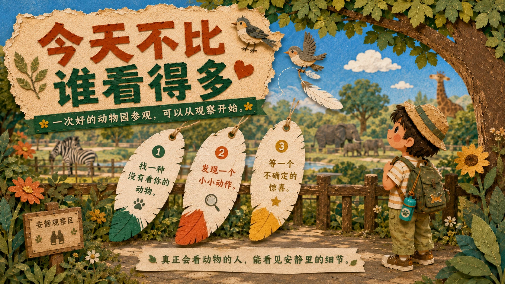不打扰，是最好的喜欢｜动物园文明参观指南 PPT - 预览图2