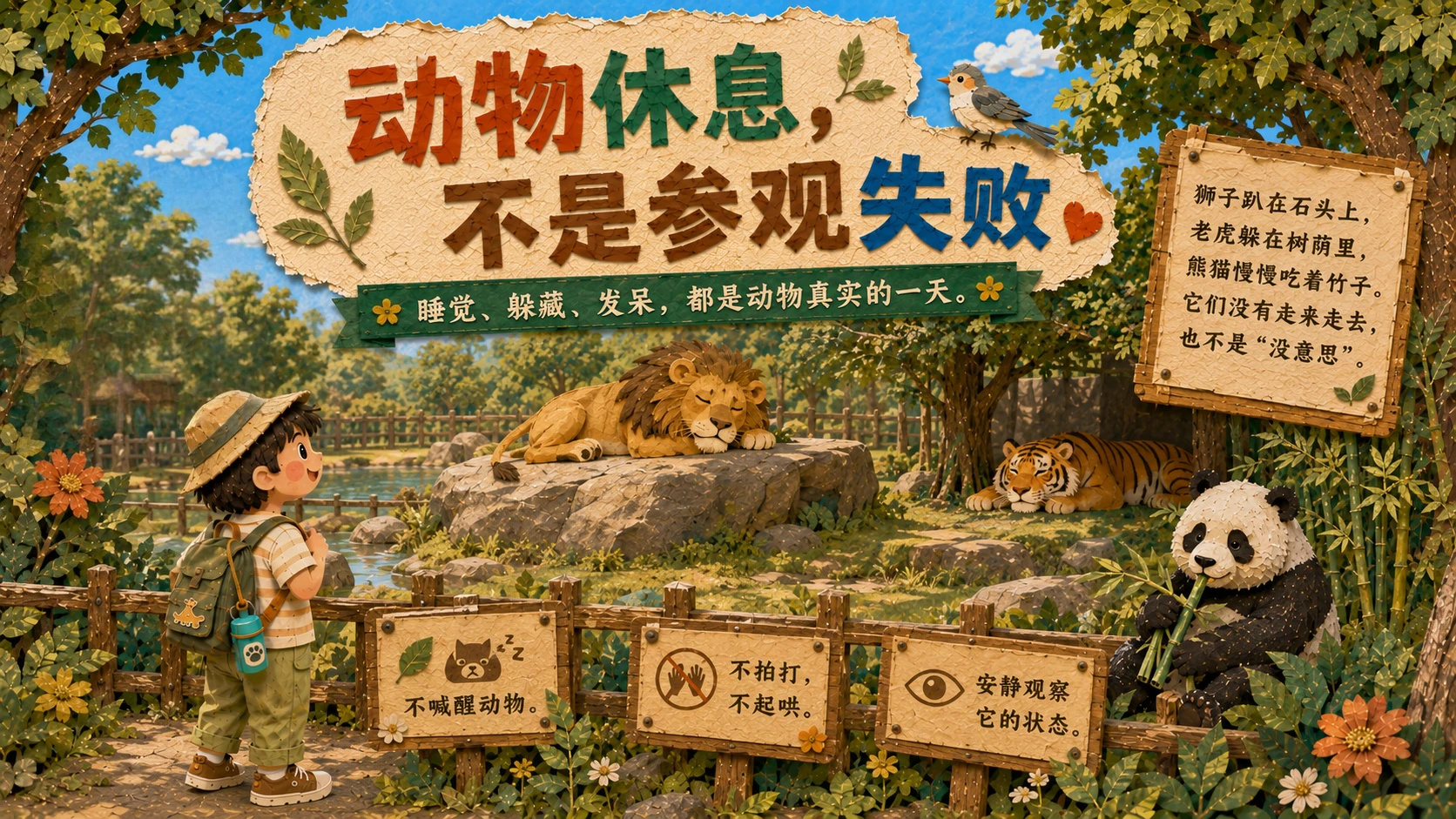 不打扰，是最好的喜欢｜动物园文明参观指南 PPT - 预览图3