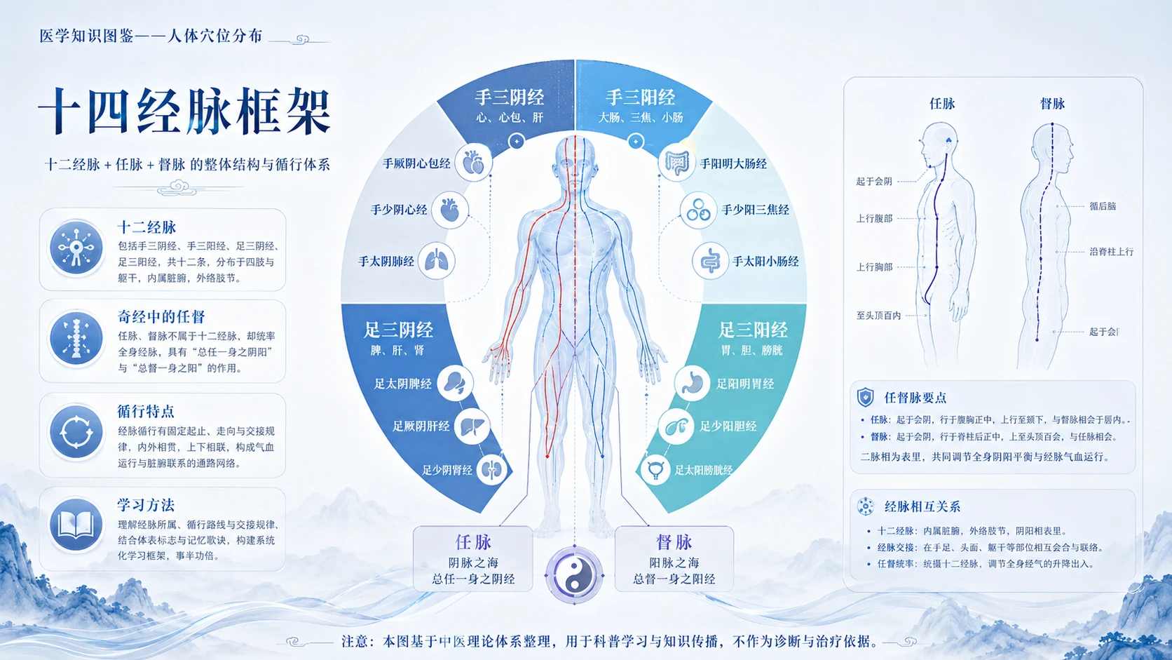 万物知识图鉴系列作品PPT——人体穴位【4K】 - 预览图2